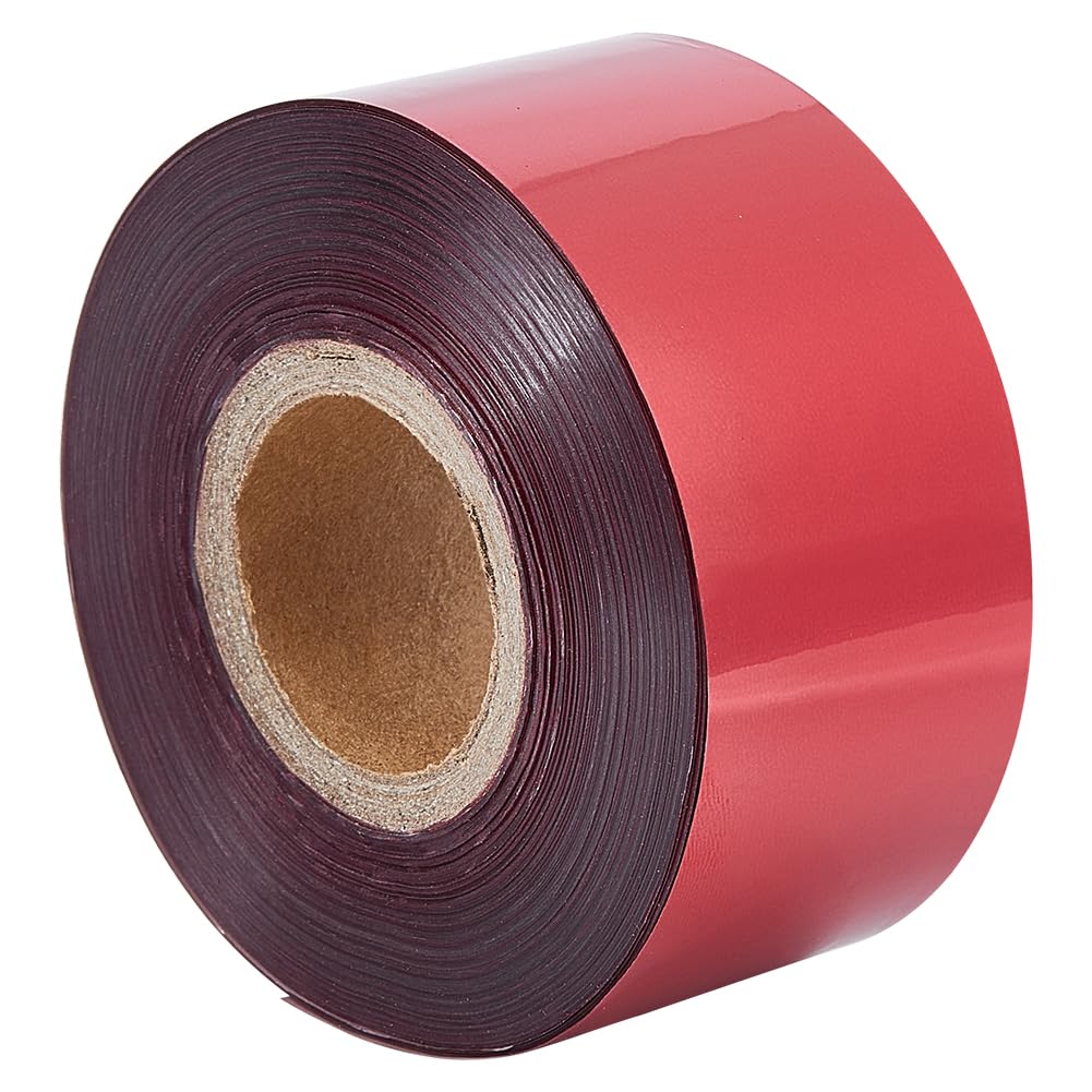 GORGECRAFT 120m x 30mm Red Metallic Hot Stamping Foil Roll - Heat Transfer Foil Paper for Leather Bronzing Machine, PU Material, DIY Crafting, Scrapbooking & Gift Wrapping (Elegant Gold Foil for Professional & Home Use)