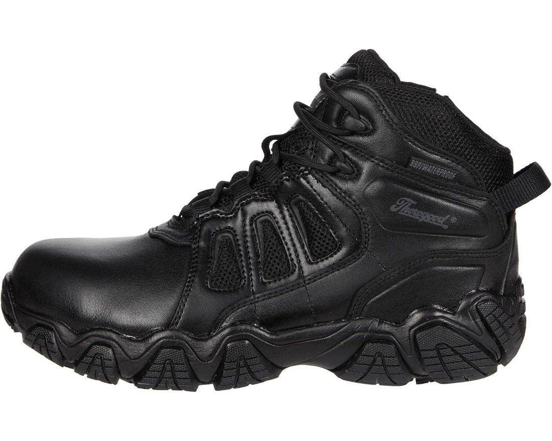 Crosstrex Polishable Toe Zip BBP Waterproof Boots for Men - Black Work Boots with Steel Toe | Slip Resistant & Comfortable for Construction, Hiking & Outdoor Work