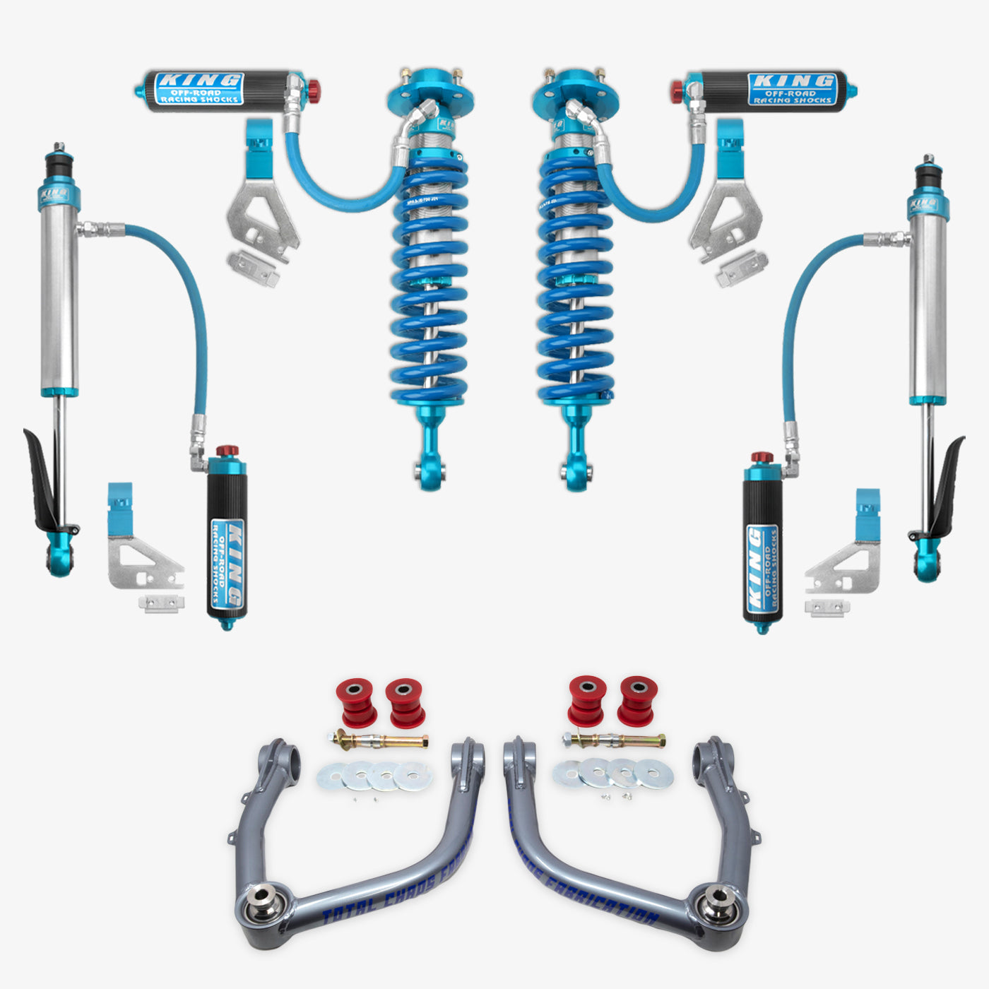 Toyota Tundra King 2.5 RR Coilovers & Rear Shocks with Upper Arms & Trailing Arm Combo Kit for 2022-2025 Models - Off-Road Suspension Upgrade for Enhanced Performance & Durability