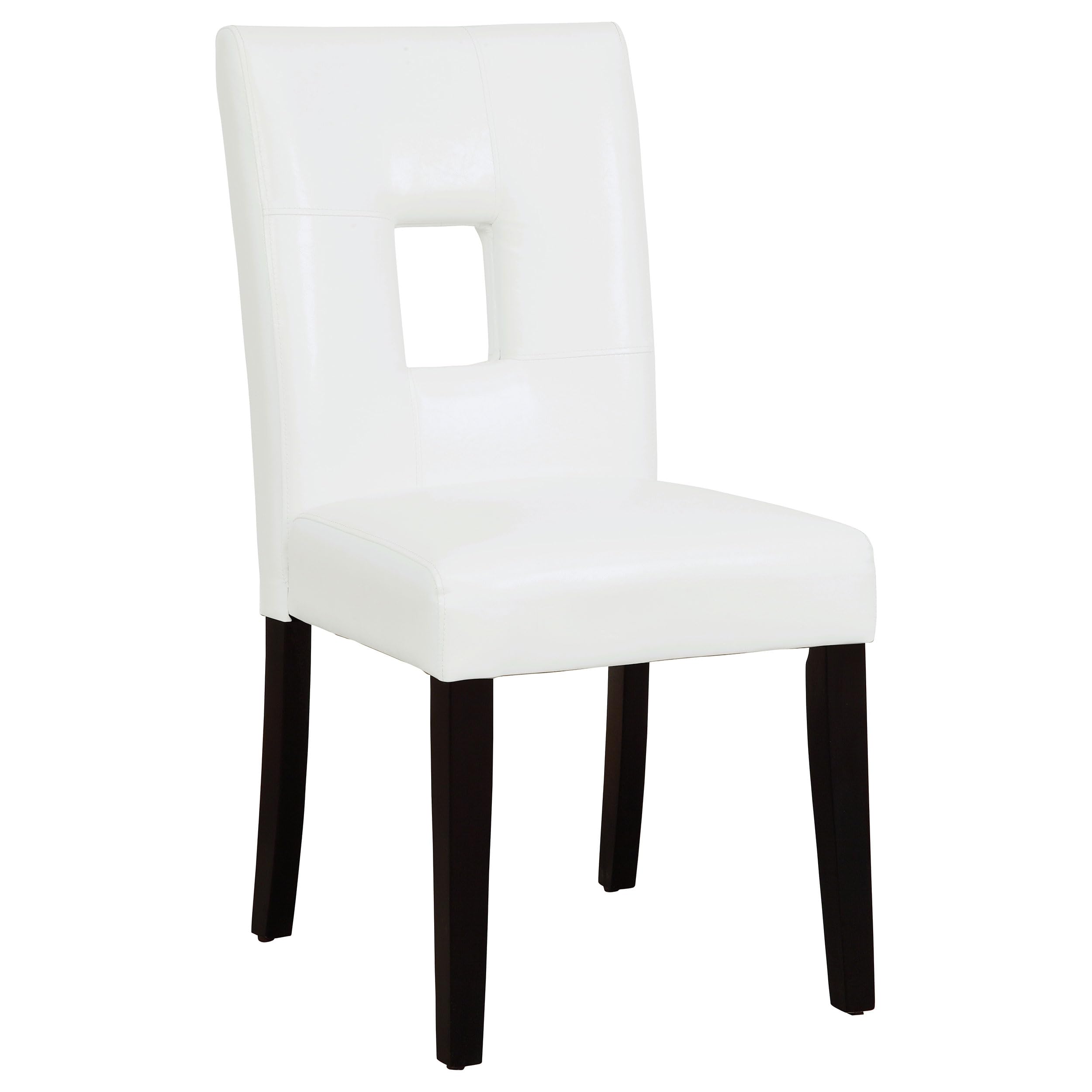 White Coaster Furniture Dining Chair 103612WHT - Modern Kitchen & Dining Room Accent Chair for Home, Restaurant, and Office Use
