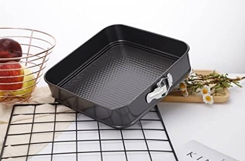 YASHODHARA ENTERPRISE 3-Piece Non-Stick Springform Cake Pan Set - Round, Square & Heart Shaped Baking Molds for Perfect Cakes, Pies & Cheesecakes | Durable Steel Construction | Ideal for Home Bakers & Professional Chefs