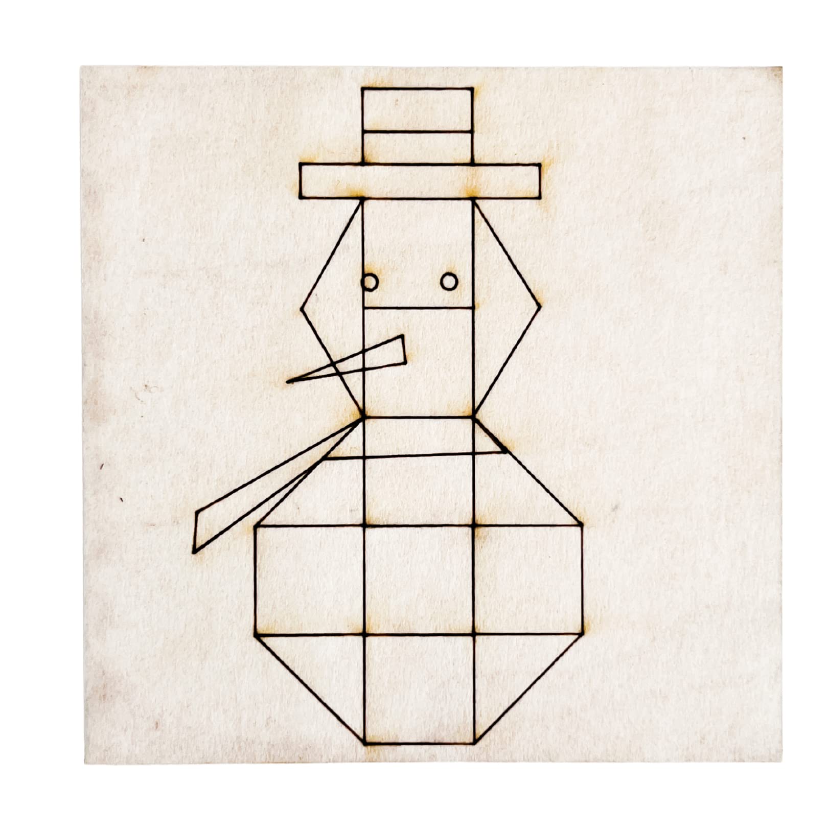 Unfinished Barn Quilt Square Wooden Sign - 18 Inch Snowman Design - Country Farmhouse Decor - DIY Wood Painting Project - Perfect for Wall Art, Rustic Home Decor, and Seasonal Holiday Display