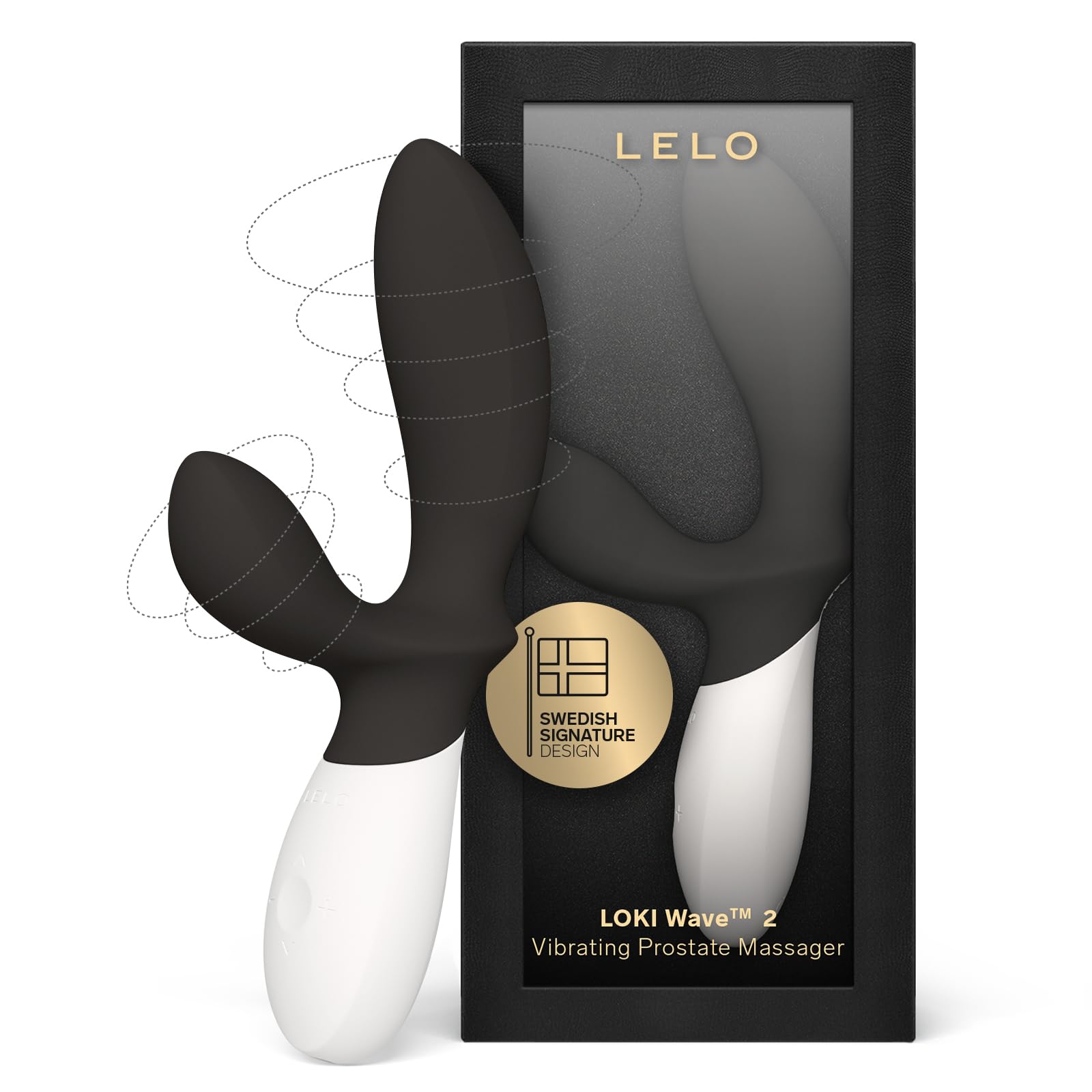 LELO Loki Wave 2 Prostate Massager for Men - 12 Vibration Modes, Waterproof Anal Plug Sex Toy - Perfect for Solo Play & Couples Intimacy - Black