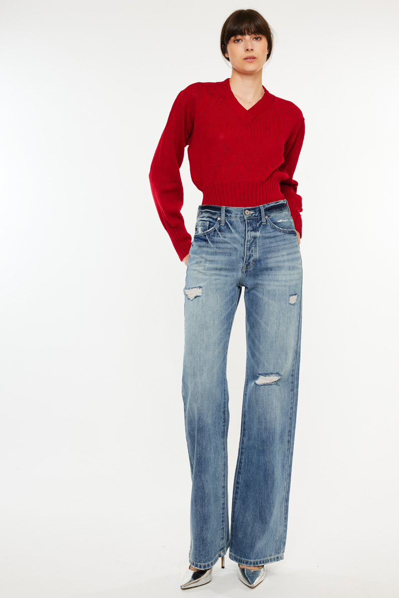 Montana Ultra High Rise 90's Flare Jeans for Women - Vintage Retro Stretch Denim Pants | Perfect for Casual Wear, Parties & 90s Fashion Outfits