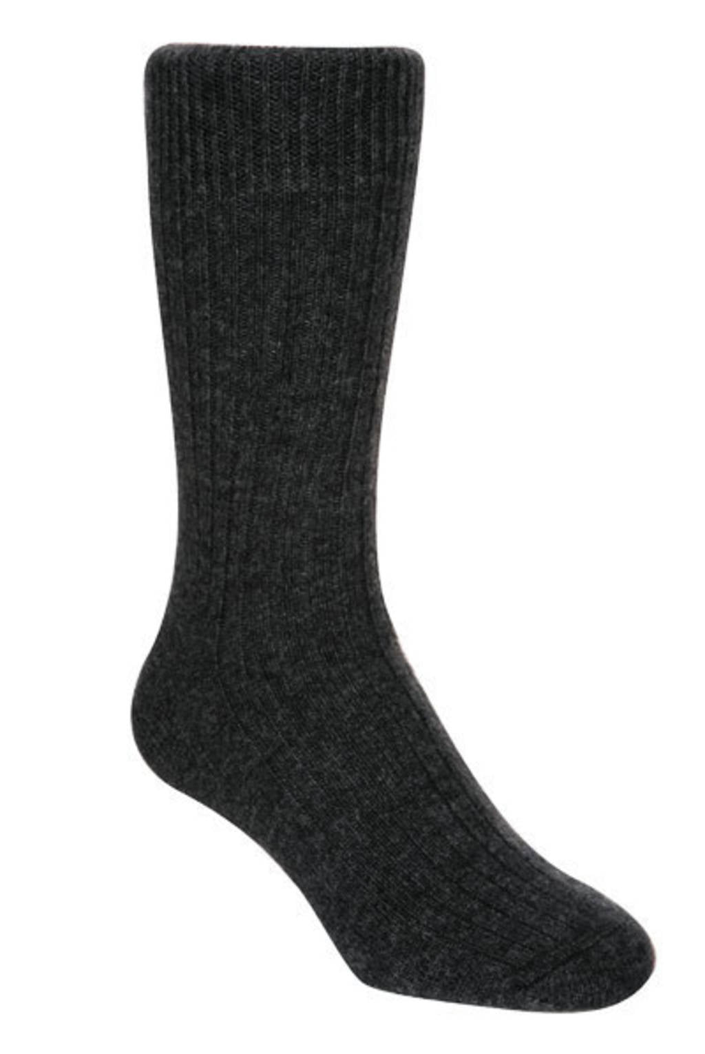 Charcoal Unisex Plain Ribbed Socks - Comfortable Cotton Blend Casual & Athletic Socks for Men & Women - Perfect for Running, Hiking, Workouts & Everyday Wear - NX218