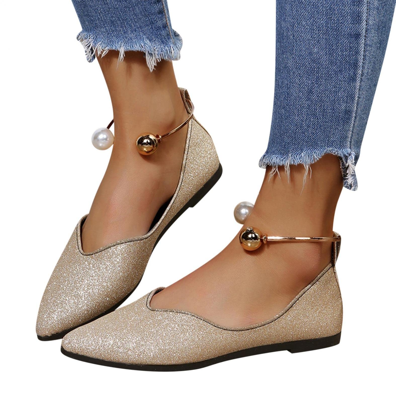 Women's Cute Summer Ballet Flats - Breathable Pointed Toe Slip On Casual Shoes for Dancing | Perfect for Office, Parties & Daily Wear