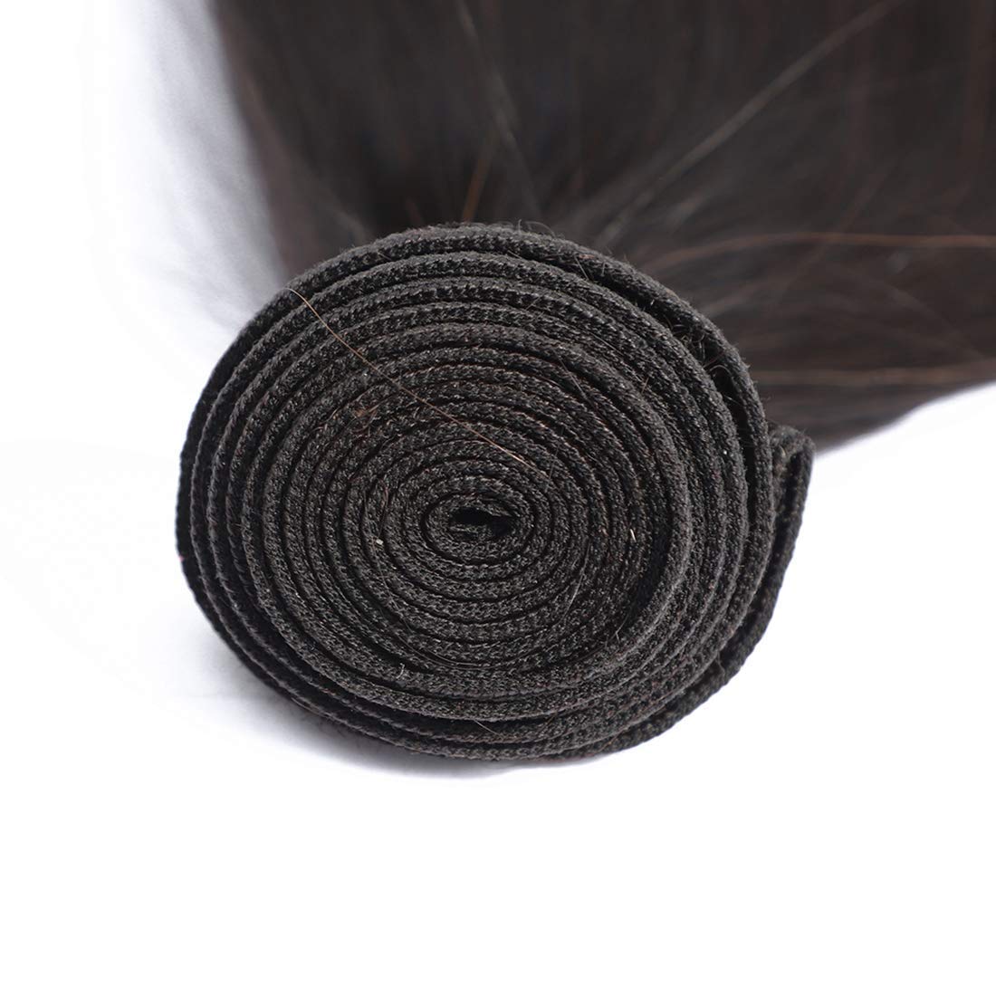 100% Brazilian Virgin Human Hair Bundles - Unprocessed Straight Weave Extensions in Natural Black (22