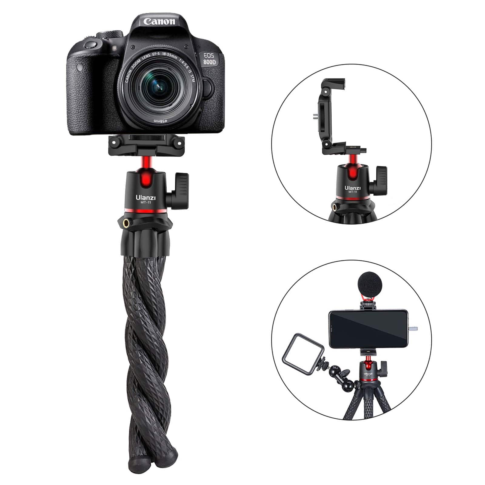 Ulanzi MT-11 Octopus Tripod Stand - Flexible 360° Adjustable Phone & Camera Tripod for Vlogging, Photography, and Outdoor Adventures