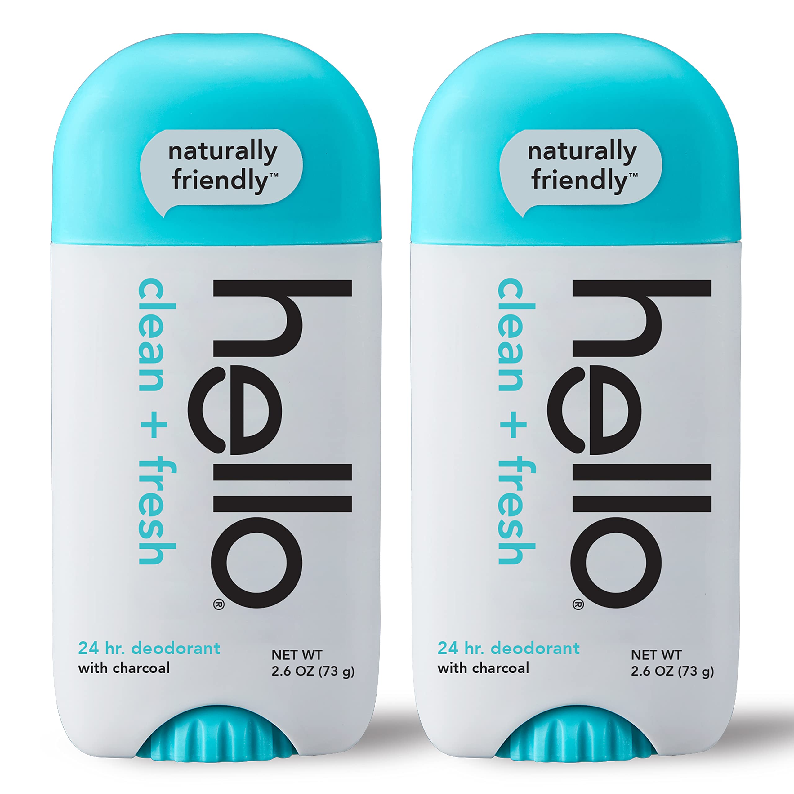 Natural Activated Charcoal Deodorant for Women & Men – Aluminum Free, Baking Soda Free, Parabens Free – 24 Hour Odor Protection – 2.6 Oz (2 Pack) – Fresh & Clean – Ideal for Gym, Work & Daily Use