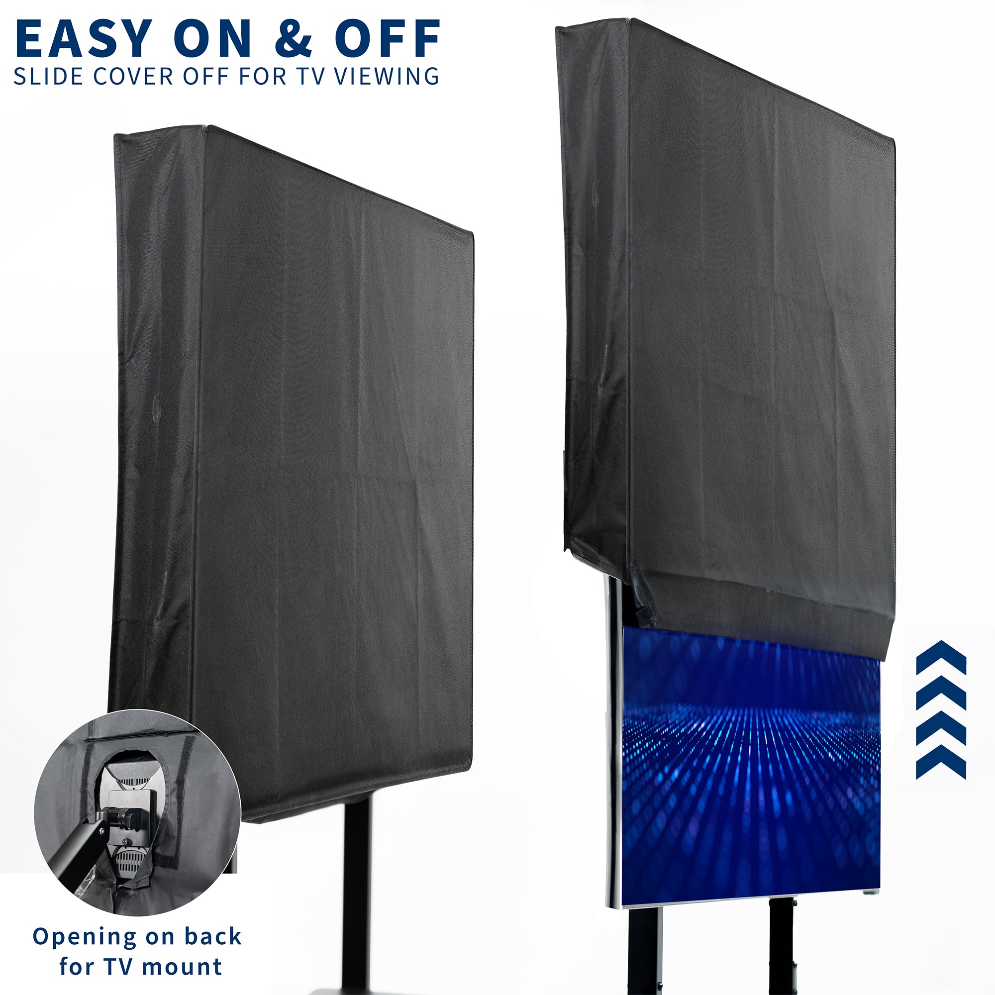 Universal TV Cover for Electric Ceiling Mount - Waterproof Dust Protection for Flat Screen TVs - Perfect for Living Room, Bedroom & Home Theater Setup