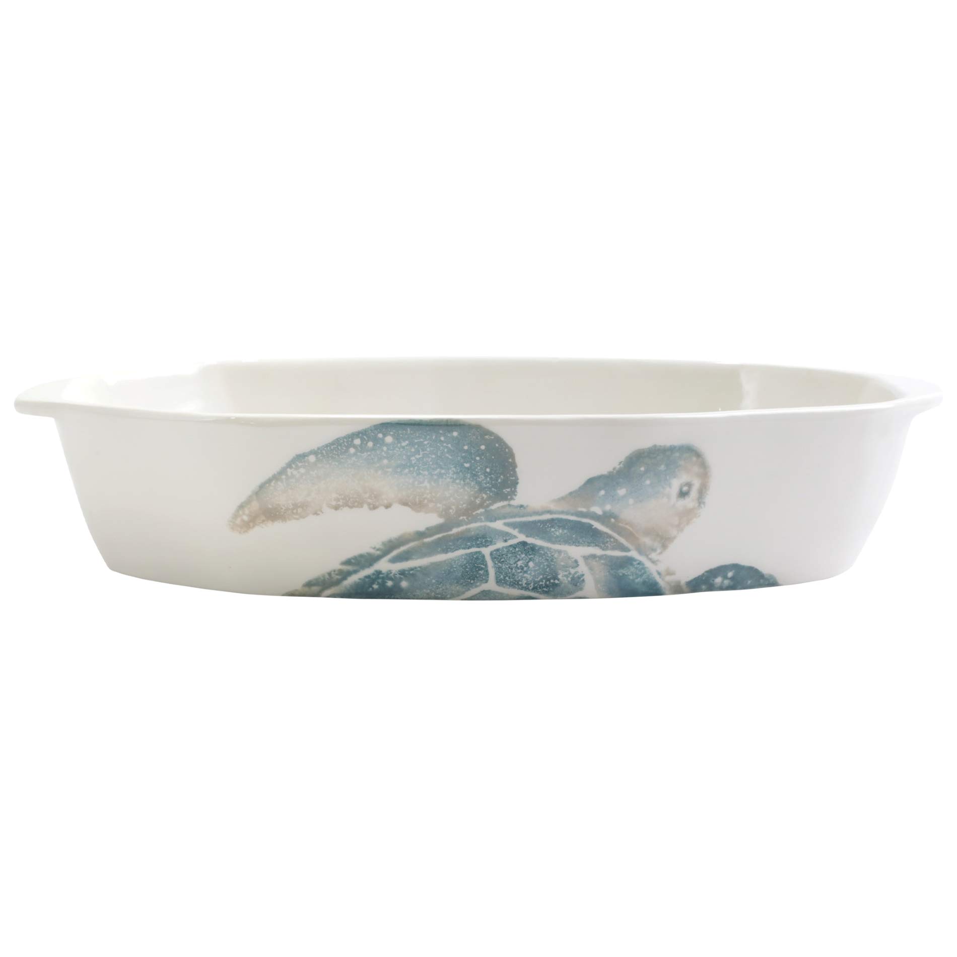Vietri Tartaruga Rectangular Baker - Handmade Ceramic Oven Baking Dish & Serving Pan, White Earthenware - Perfect for Casseroles, Lasagna, and Holiday Meals