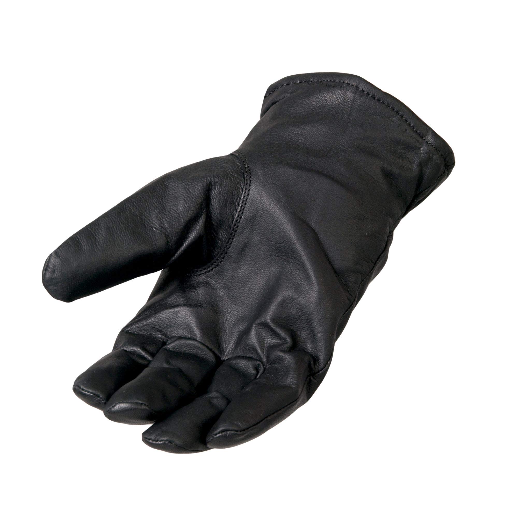 Hot Leathers Waterproof Motorcycle Gloves for Men & Women - Durable Leather Biker Gloves for All-Weather Riding, Commuting & Adventure