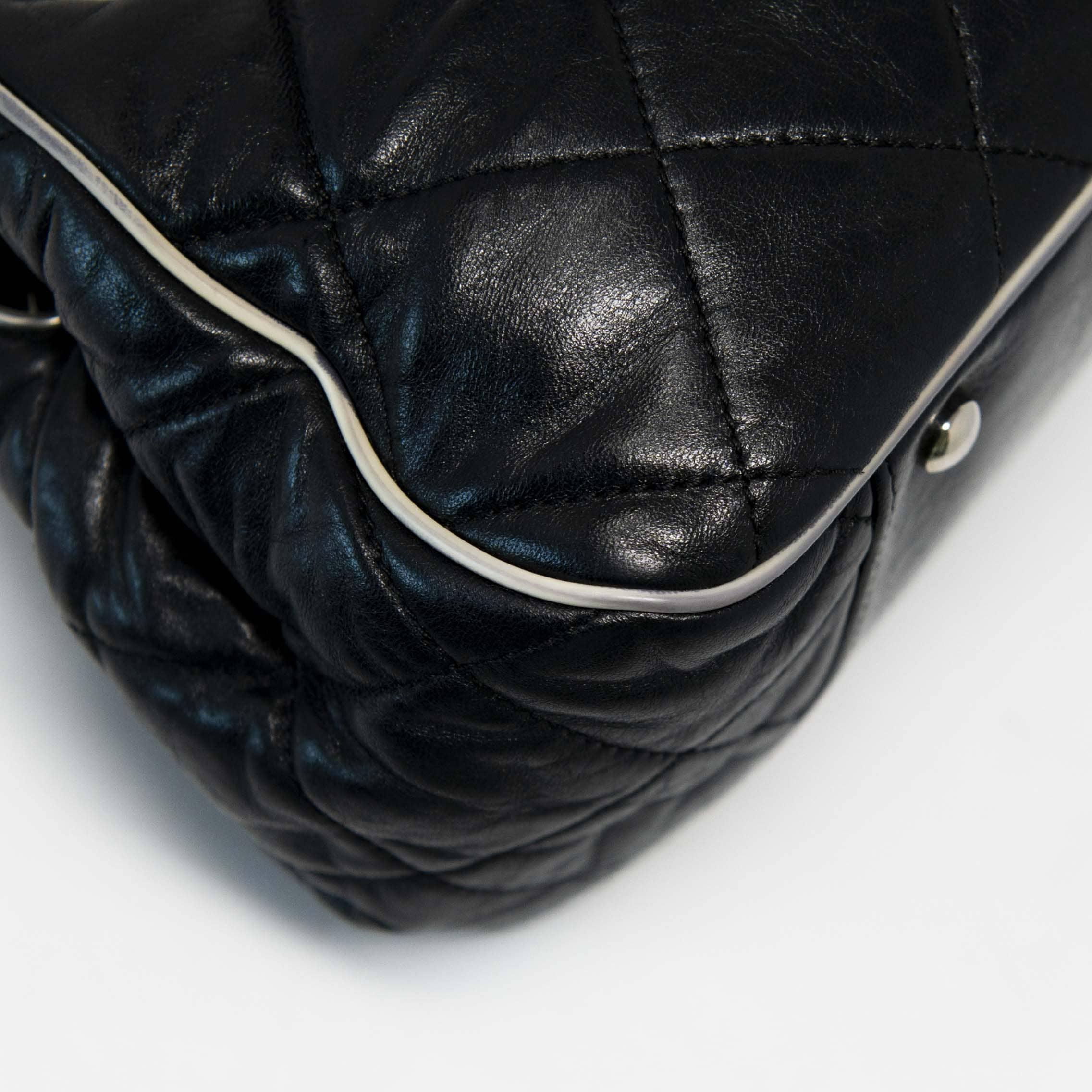 Chanel Black East West Mademoiselle Accordion Bag - Luxury Designer Crossbody Handbag for Women | Perfect for Evening Parties, Date Nights & Special Occasions