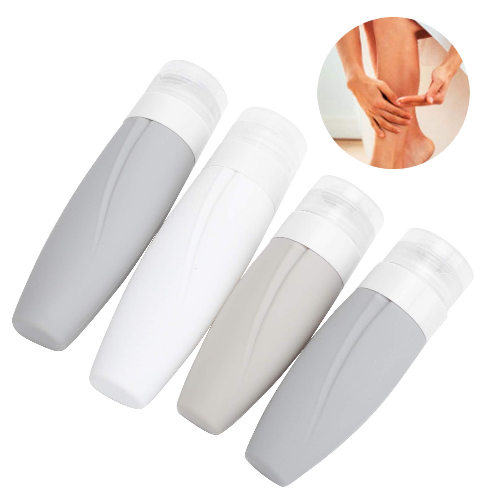 Travel Size Containers - Leak-Proof Silicone Travel Bottles for Shampoo, Body Wash & Liquids | TSA Approved Toiletries for Air Travel, Gym & Business Trips