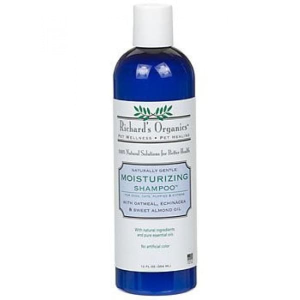 Richard's Organics Moisturizing Shampoo for Dogs - 12oz Natural Hydrating Formula | Soothes Dry Skin & Promotes Healthy Coat | Perfect for Bath Time & Grooming Routine