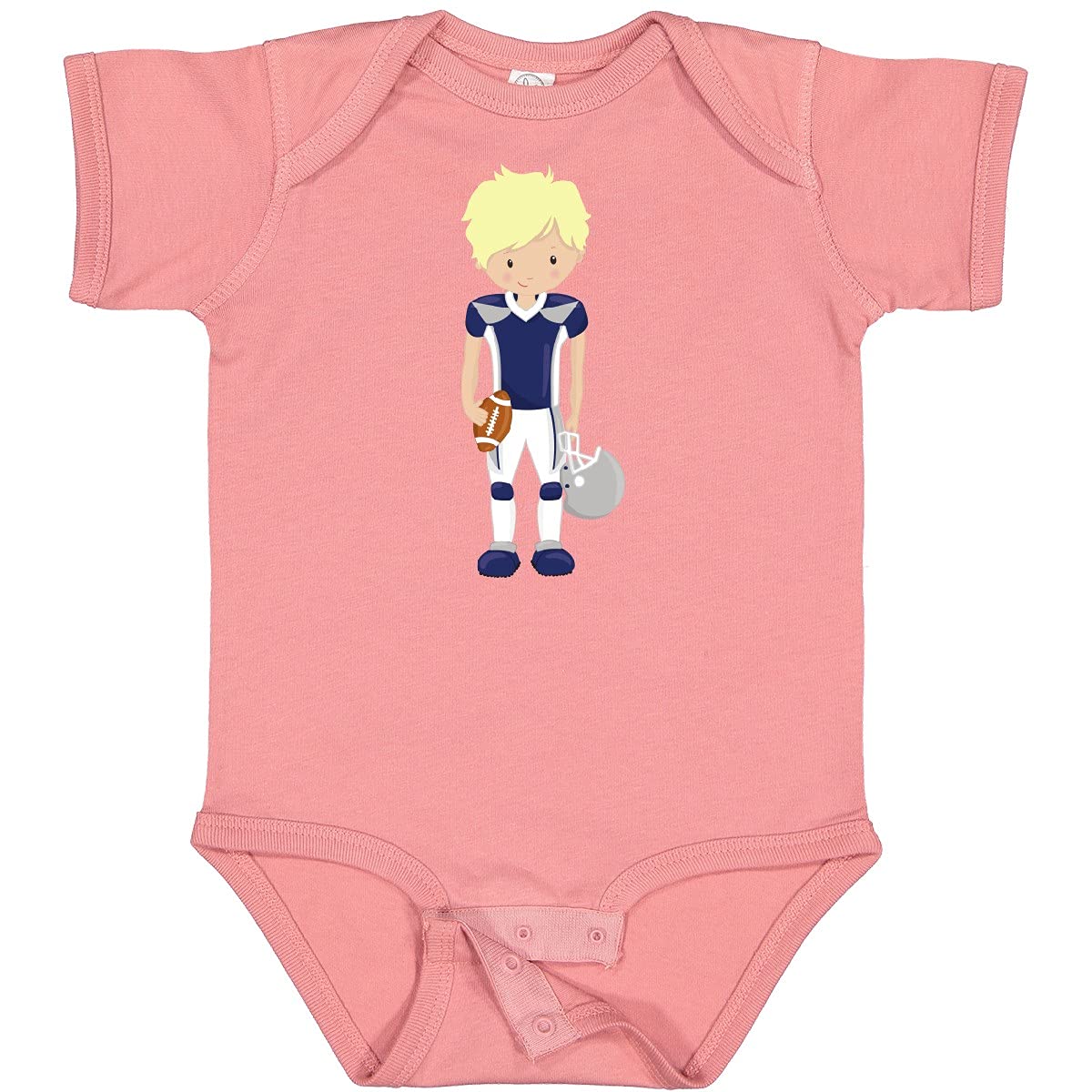 Inktastic American Football Baby Bodysuit - Cute Blonde Boy Rugby Outfit for Game Day & Sports Events