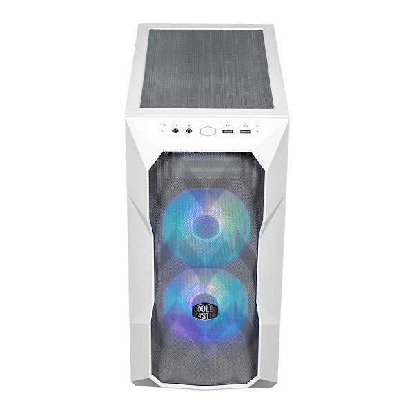 Cooler Master MasterBox TD300 Mesh ARGB mATX PC Case - White | High Airflow Compact Gaming Case for Home & Office Setup | Perfect for Gaming Rigs & Workstations