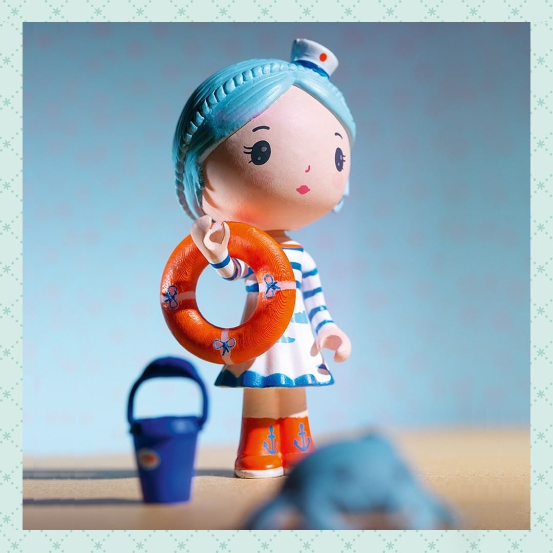 Djeco Tinyly Marinette & Scouic - Adorable Wooden Pull Toy for Toddlers | Perfect for Early Learning & Imaginative Play | Birthday Gift for 1-3 Year Olds