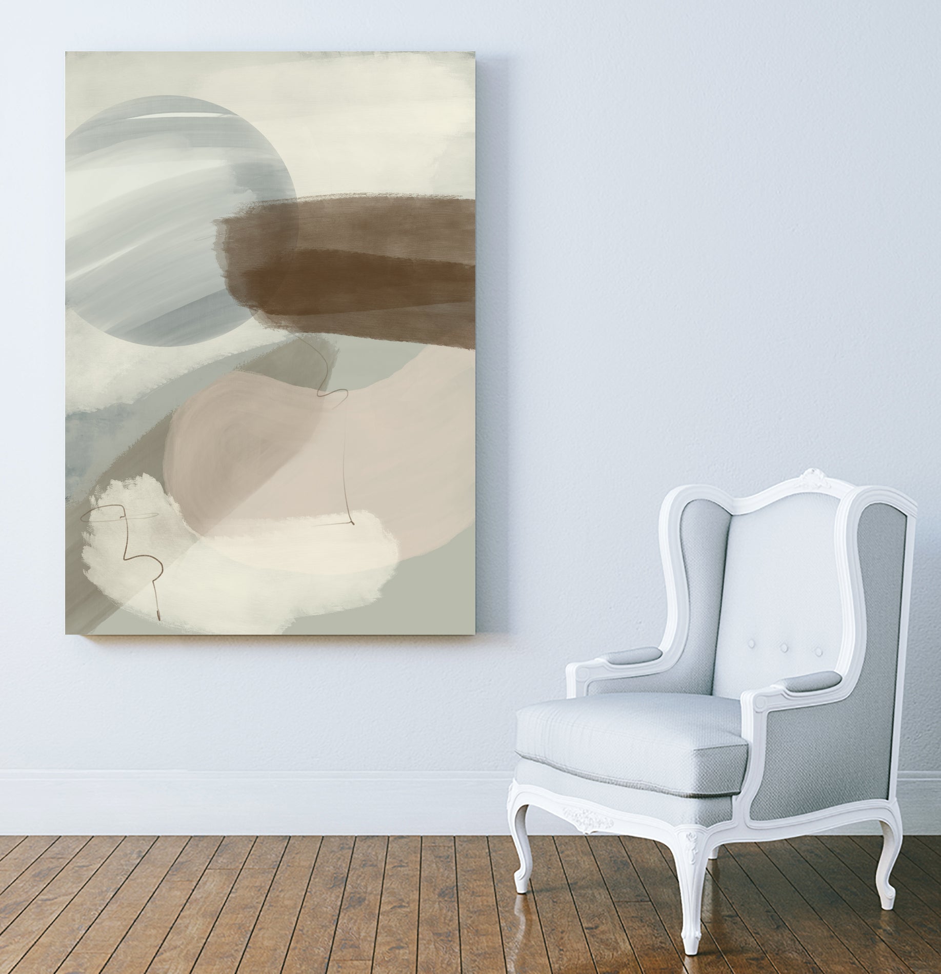 Abstract 01 Wall Art - Modern Canvas Painting for Home & Office Decor - Perfect for Living Room, Bedroom, and Workspace Aesthetics