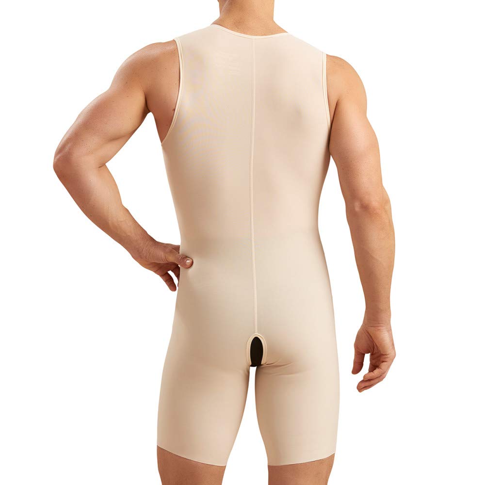 MARENA MB2 Zipperless Men’s Sleeveless Compression Bodysuit - Post Surgery Recovery & Abdominal Support Garment for Hernia, Liposuction & Tummy Tuck - Breathable Medical Wear for Daily Comfort