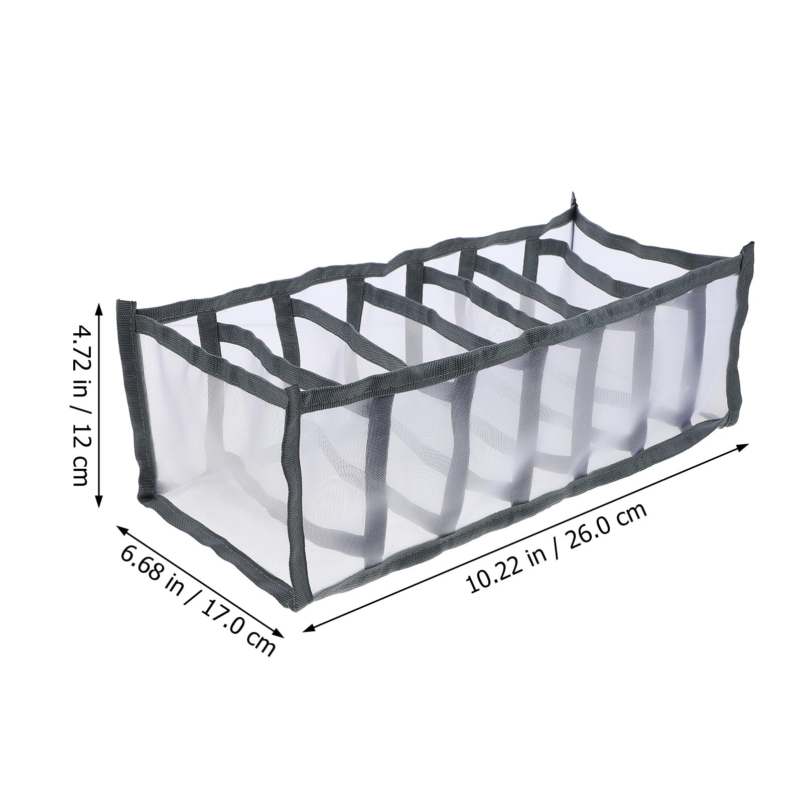 iplusmile 2-Pack 7-Grid Foldable Closet Organizer - Storage Bins for Bras, Socks & Underwear - Space Saving Wardrobe Organizer for Bedroom, Dorm Room & Travel (Perfect for Clothes, Accessories & Small Items Organization)