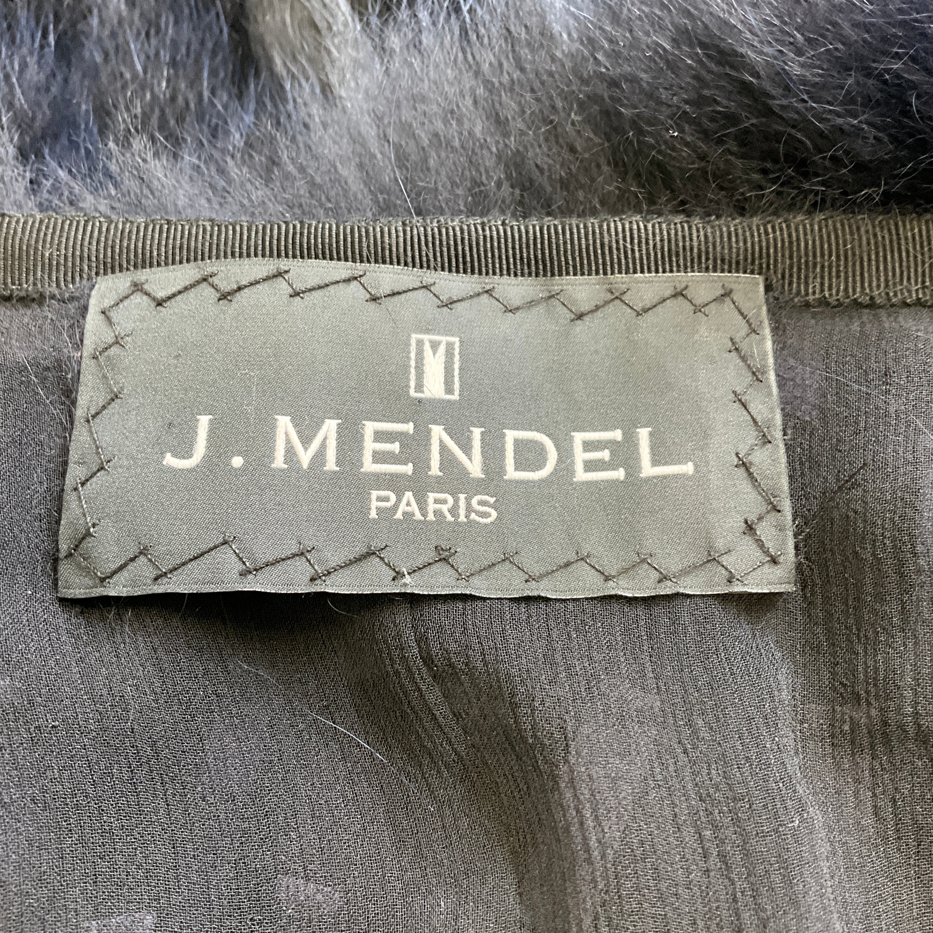 J. Mendel Navy Blue Genuine Fur Vest for Women - Luxury Winter Fashion Outerwear - Perfect for Holiday Parties & Cold Weather Layering