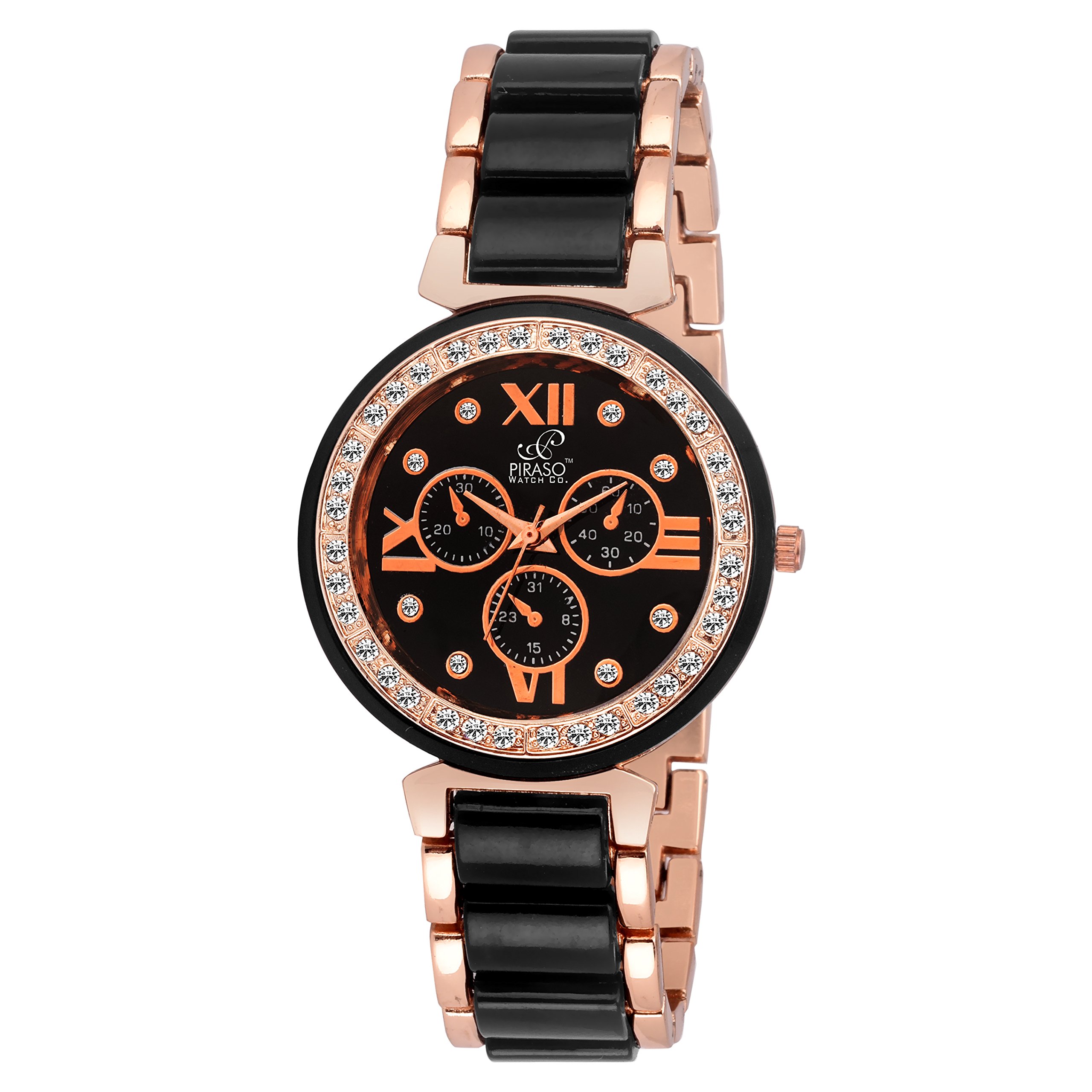 PIRASO Analog Women's Watches Set of 2 - Classic White & Black Dial Watches for Women | Elegant Fashion Accessory for Office, Party & Everyday Wear
