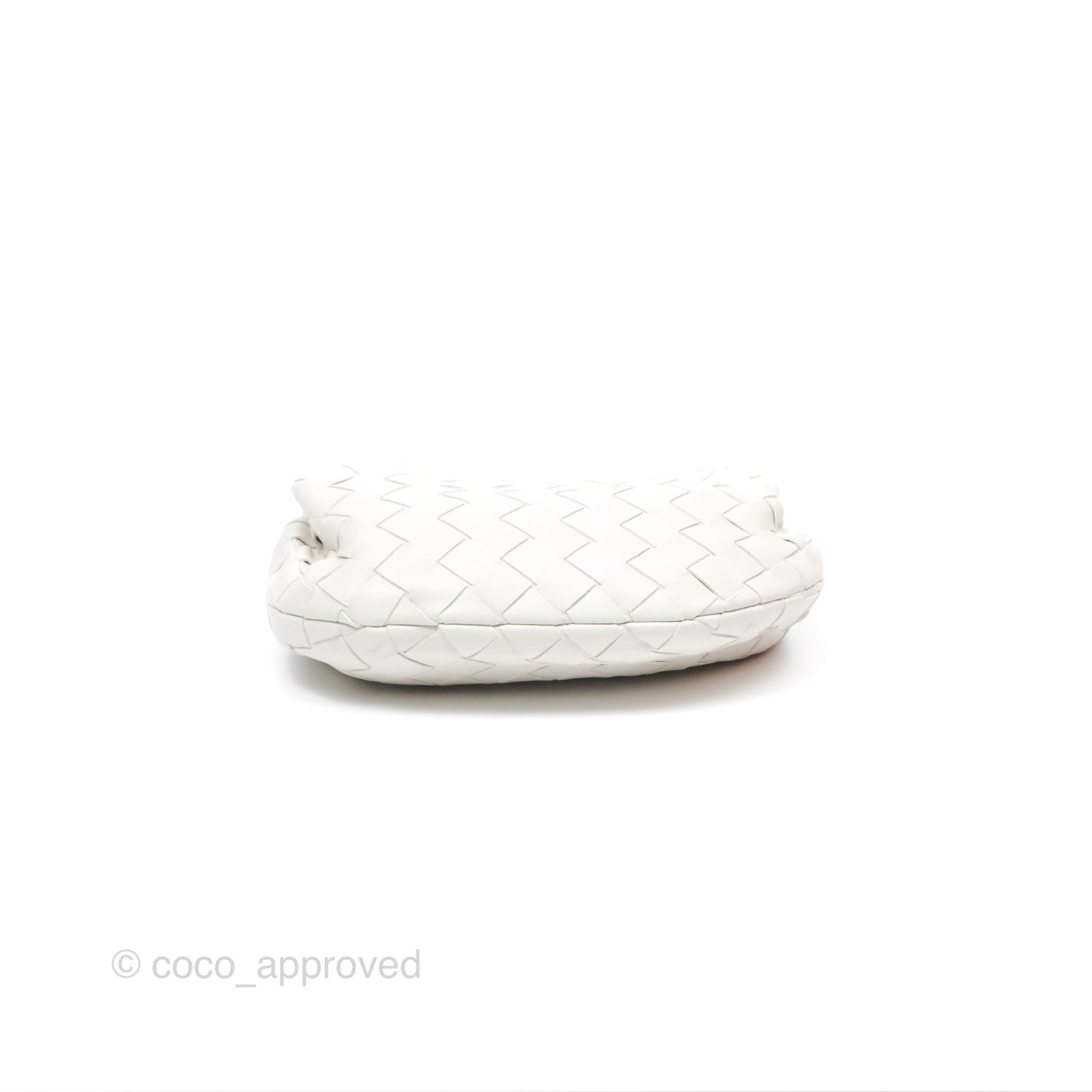 Bottega Veneta Mini Jodie Bag in White Lambskin Leather - Luxury Crossbody Purse for Women, Perfect for Date Night & Evening Events