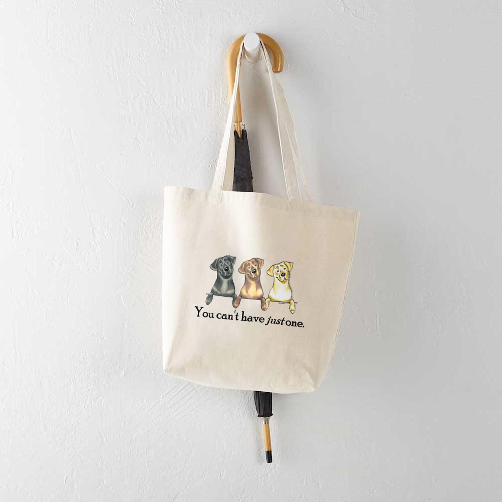 Just One Lab Tote Bag - Natural Canvas Reusable Shopping Bag for Groceries, Beach & Everyday Use | Eco-Friendly Cotton Tote by CafePress