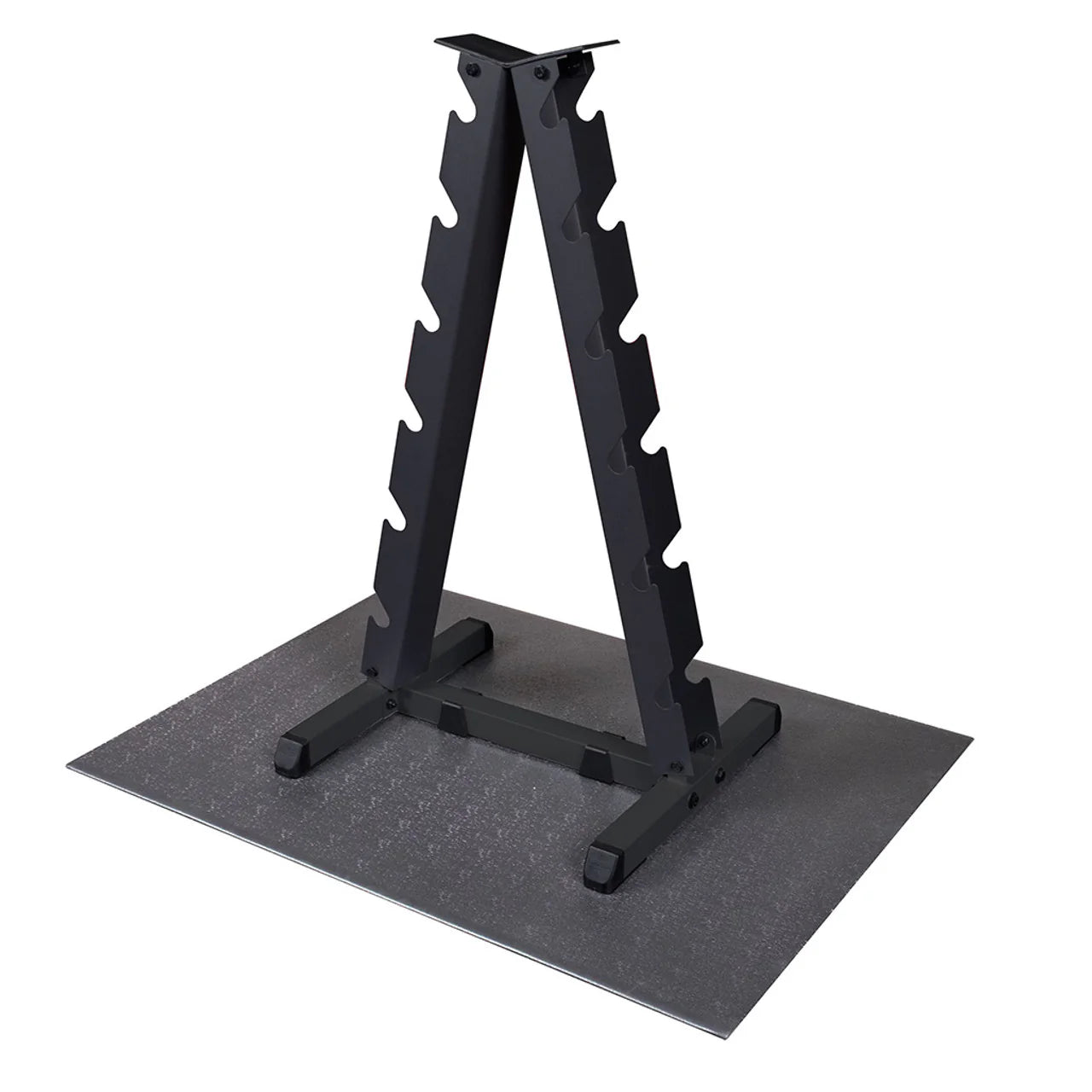 Body Solid 5-Pair 30lb Rubber Hex Dumbbell Set with Storage Rack - Perfect for Home Gym, Strength Training & Weightlifting Workouts