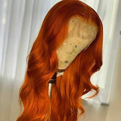 HD Transparent Swiss Lace 13x4 Ginger Lace Front Wigs for Black Women - 22 Inch Brazilian Body Wave Human Hair Wig with Pre-Plucked Hairline & Baby Hair | Natural Look for Daily Wear, Cosplay & Special Occasions