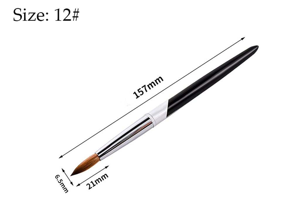 Professional Acrylic Nail Brush Set - 5 Sizes (8/10/12/14/16) for Nail Art, Painting & Builder Gel Application - Perfect for Salon, Home Manicures & DIY Nail Designs