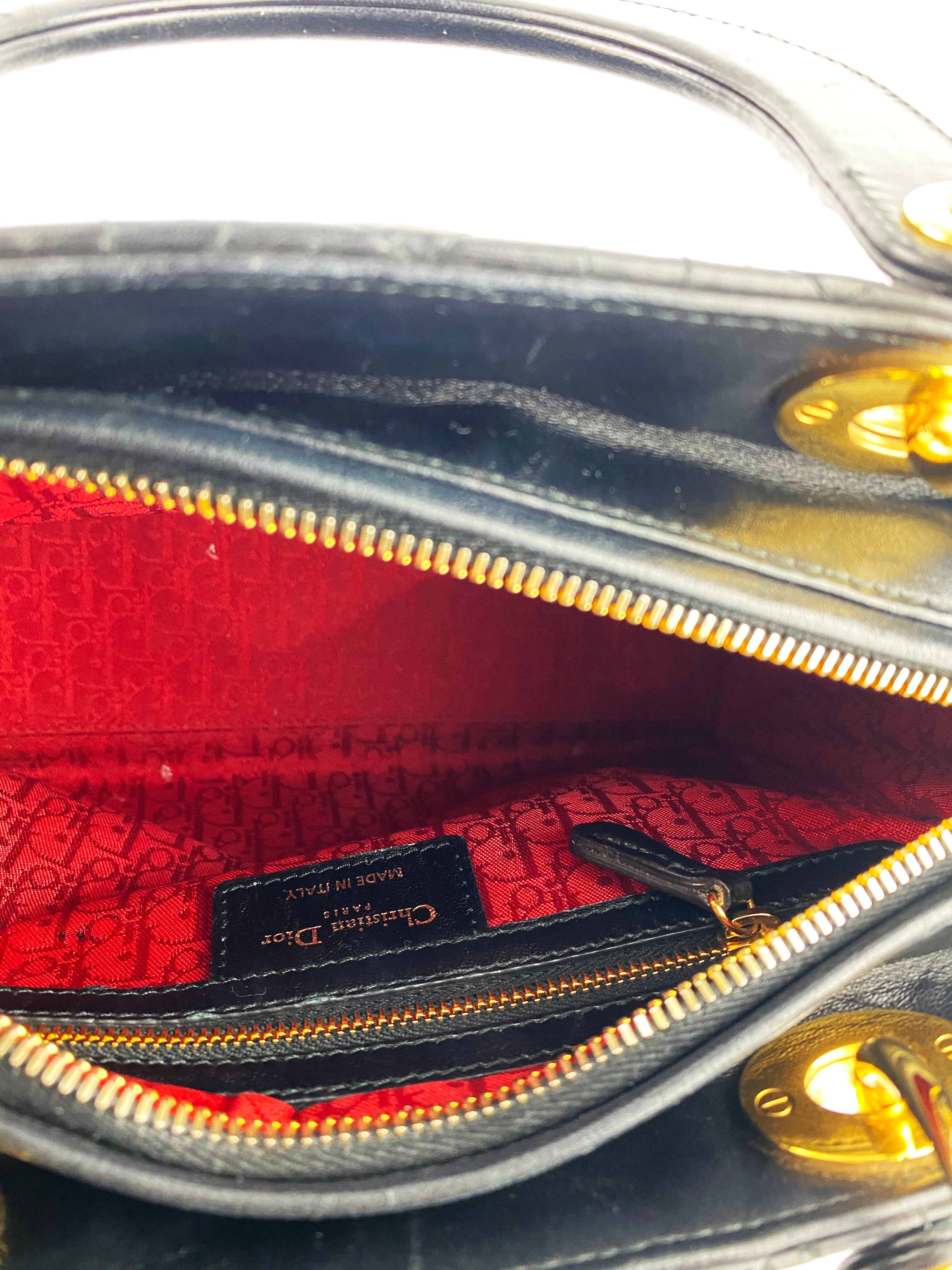 Dior Medium Lady Dior Handbag in Black | Luxury Leather Shoulder Bag for Women | Perfect for Work, Evening Events & Special Occasions