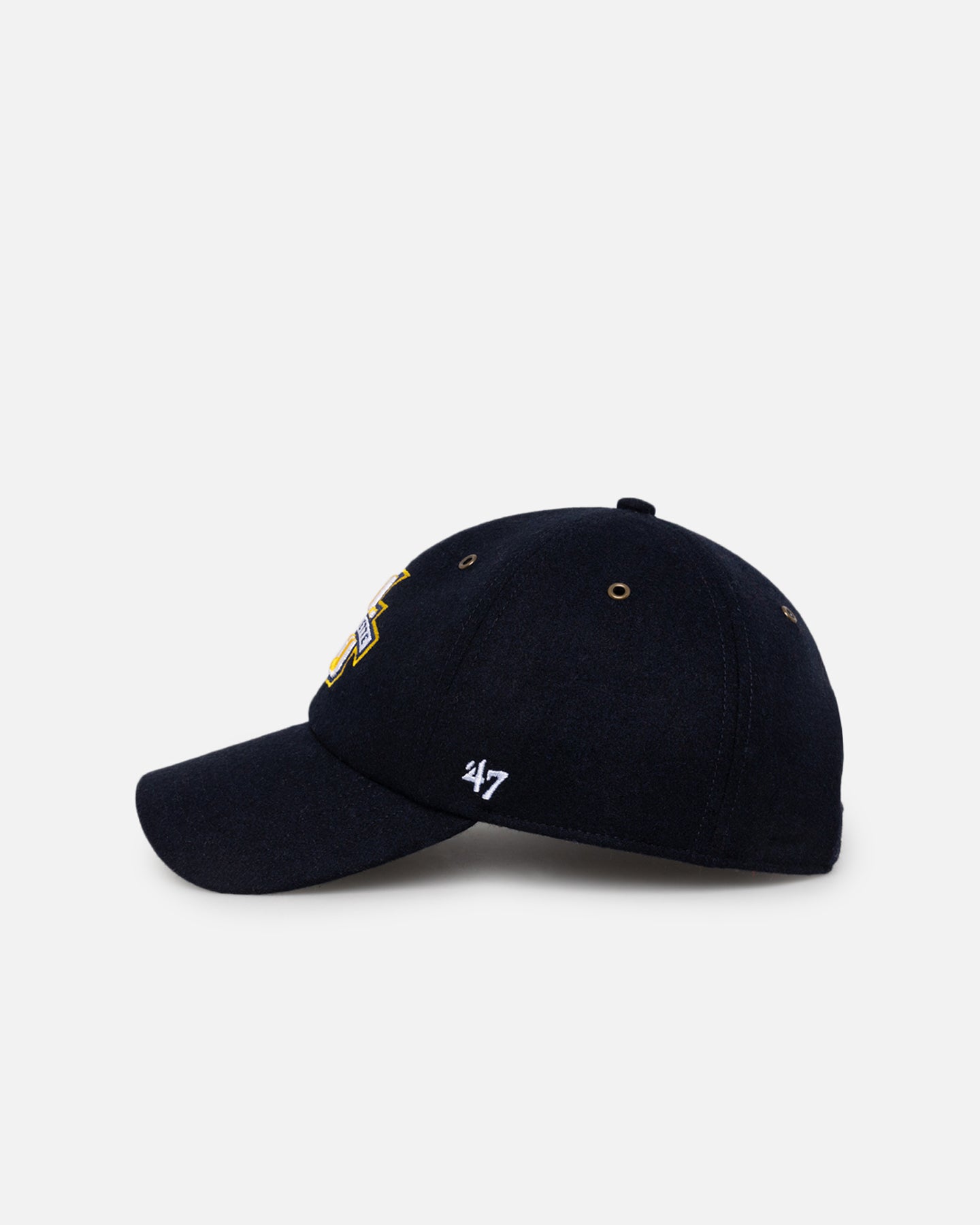 47 Brand Marquette Golden Eagles Wooly Clean Up Strapback Hat - Navy Blue Adjustable Baseball Cap for Men & Women - Perfect for Sports Fans, Game Day, and Casual Wear