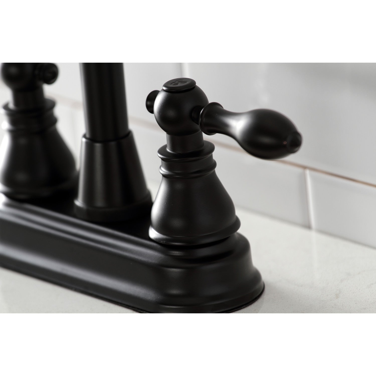 American Classic KB490ACL Two Handle 2 Hole Deck Mount Bar Faucet in Matte Black - Perfect for Kitchen Sinks, Wet Bars, and Outdoor Entertaining Areas