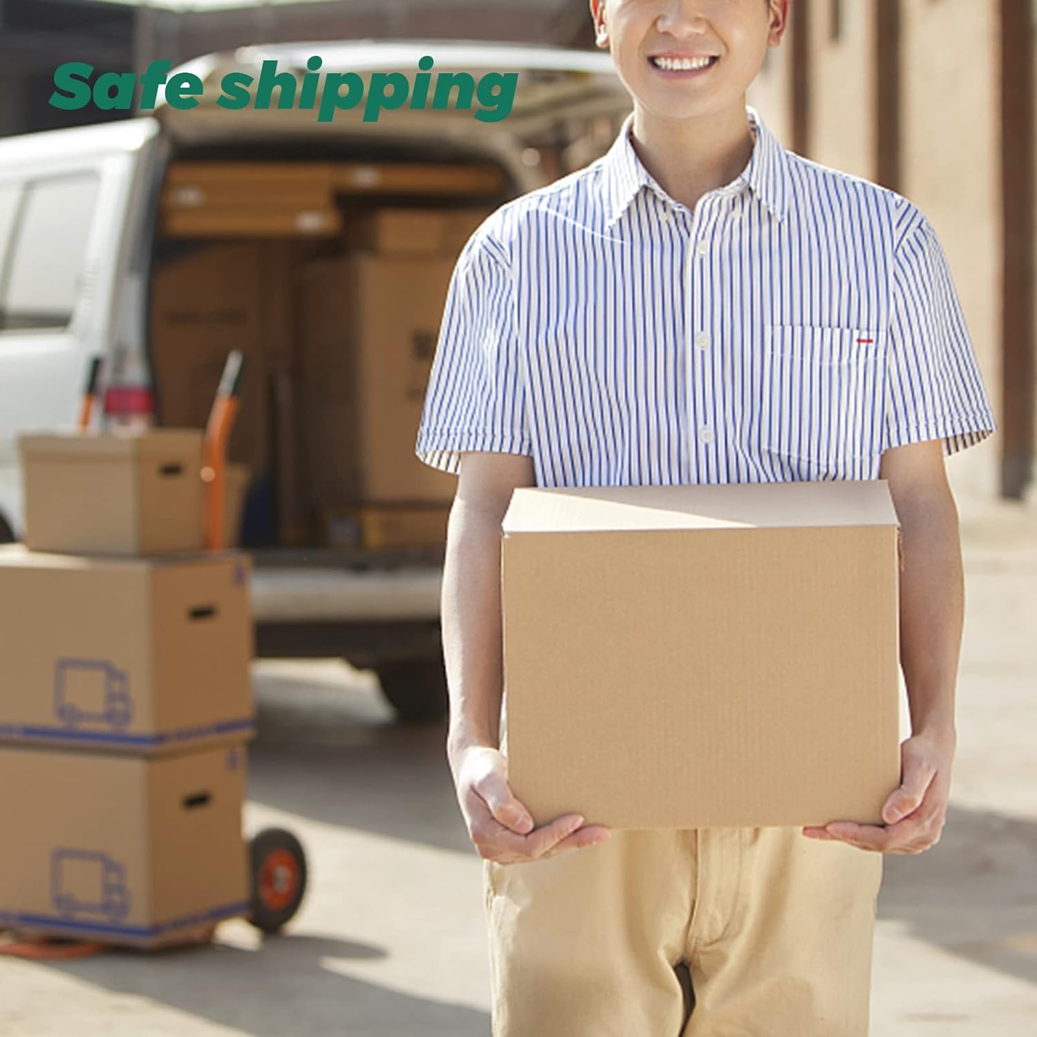8x8x8 Inches Corrugated Cardboard Shipping Boxes - 25 Pack for Mailing, Moving & Small Business Packaging | Durable Kraft Brown Boxes for Ecommerce, Storage & Home Organization