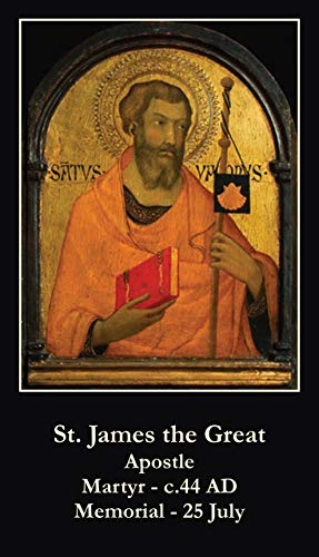St. James the Apostle Prayer Cards (10-Pack) - Includes Free Jesus Prayer Card - Perfect for Bible Study, Catholic Devotion & Spiritual Gifts
