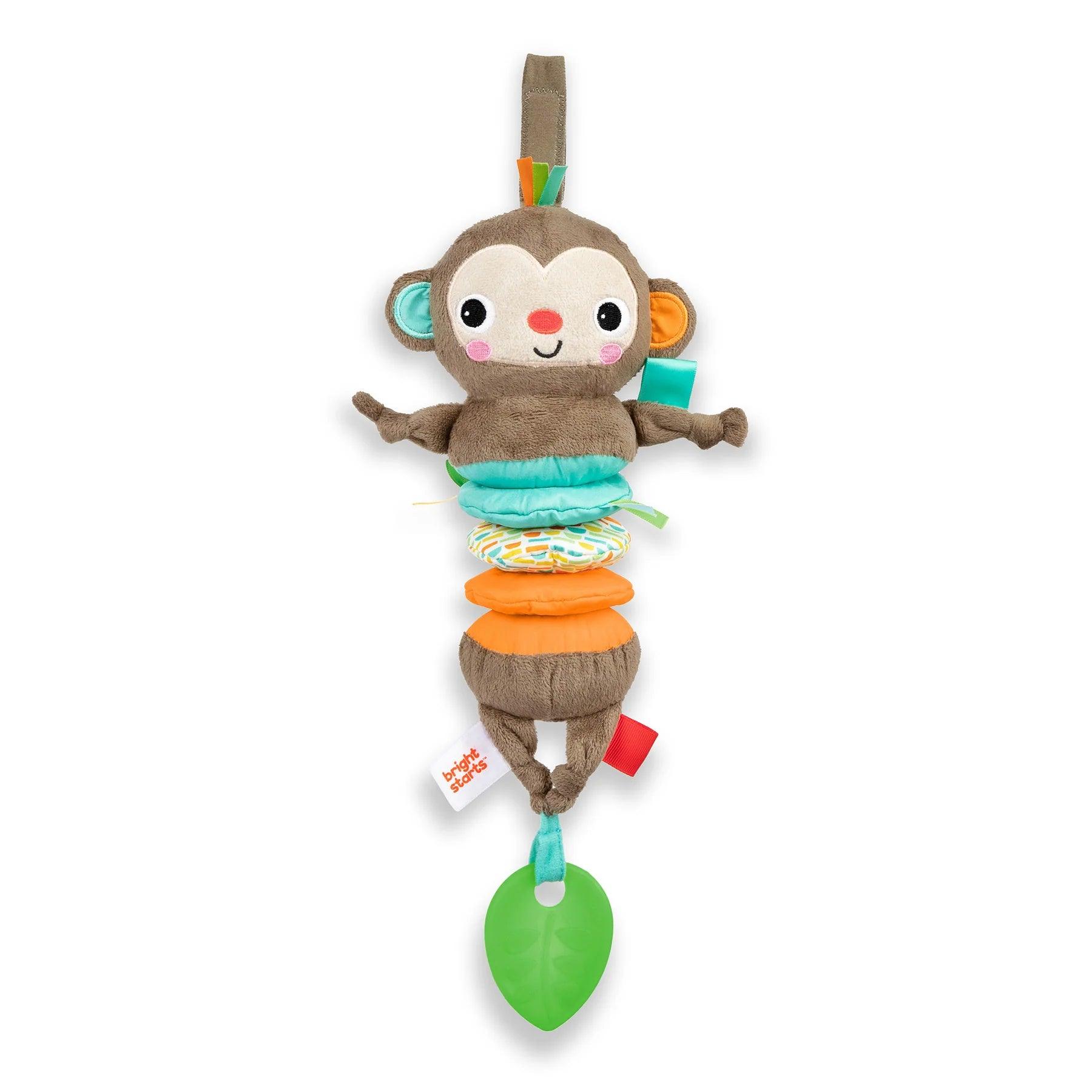 Bright Starts Pull, Play & Boogie™ Musical Activity Toy Monkey - Interactive Baby Toy for Crawling & Learning - Perfect for Playtime, Nursery & Early Development