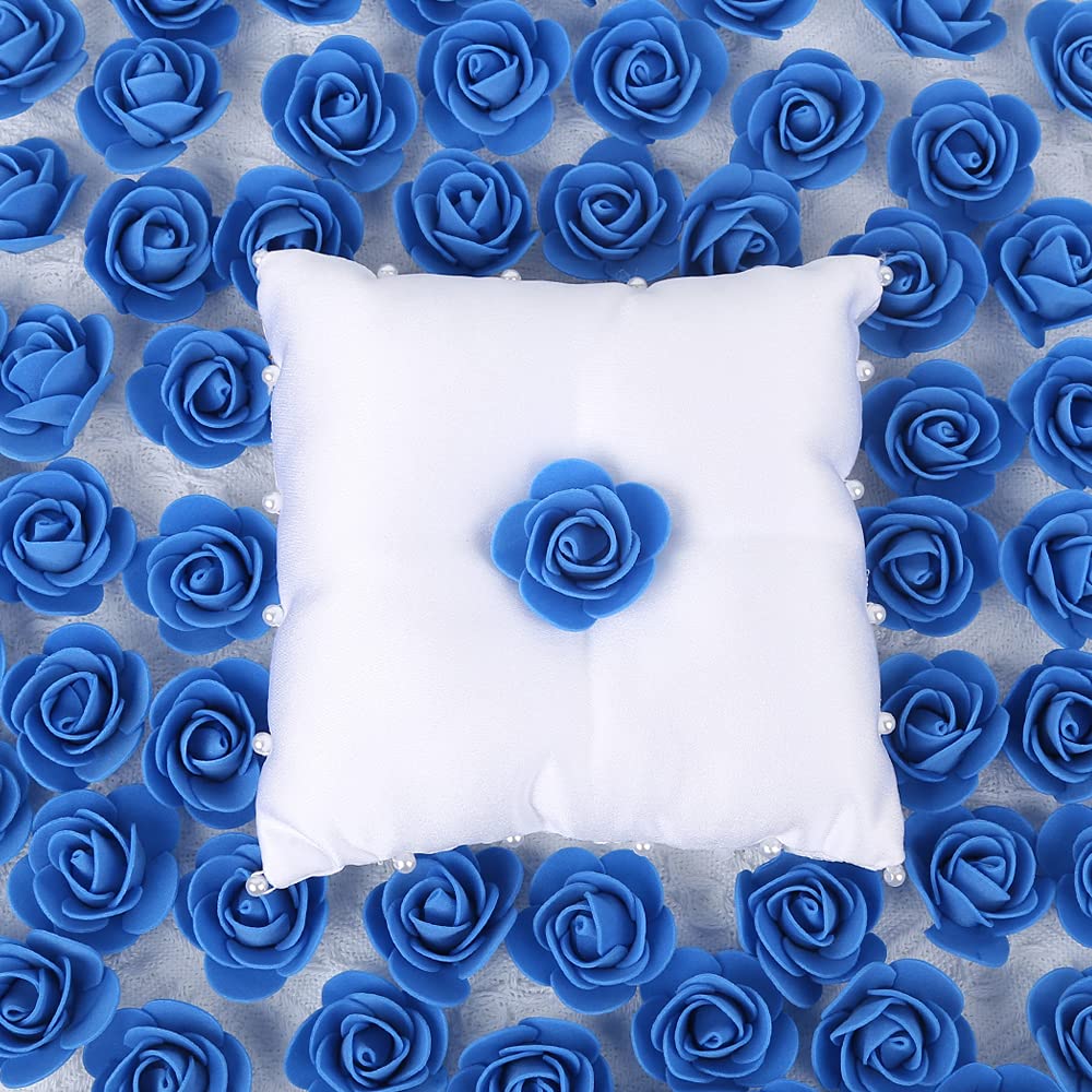 500pcs Mini Foam Rose Heads - Royal Blue Artificial Flowers for DIY Crafts, Wedding Bouquets, Baby Shower Centerpieces - Floral Arrangements, Home Decor, Table Decorations (Perfect for Weddings, Parties & Home Decoration)