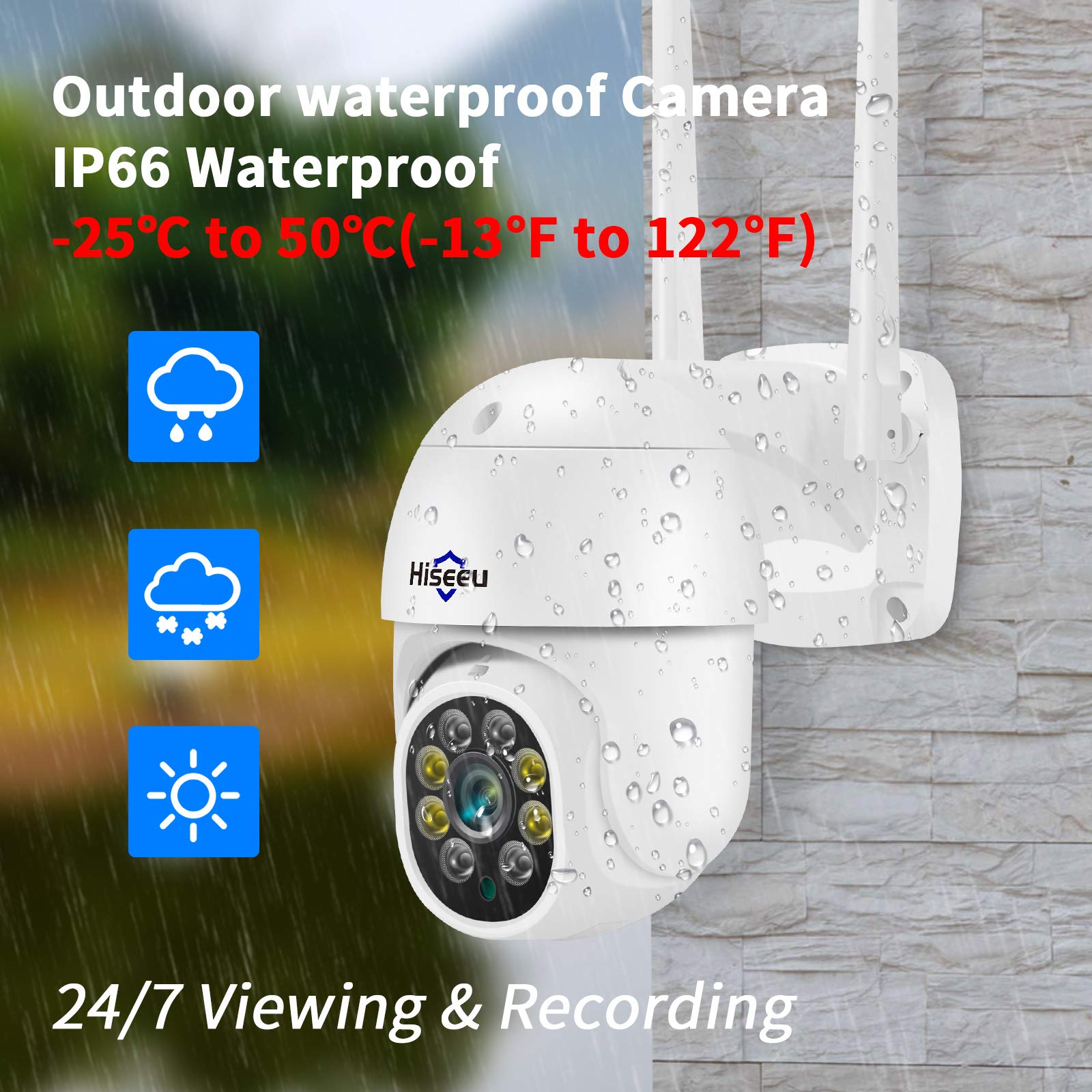 2K Wireless Outdoor Security Camera with Floodlight - 3MP Pan Tilt WiFi Camera, Motion Tracking, Color Night Vision, Two-Way Audio, Light Alarm, PC/Mobile Remote Viewing | Ideal for Home Security, Backyard Monitoring, and Business Surveillance