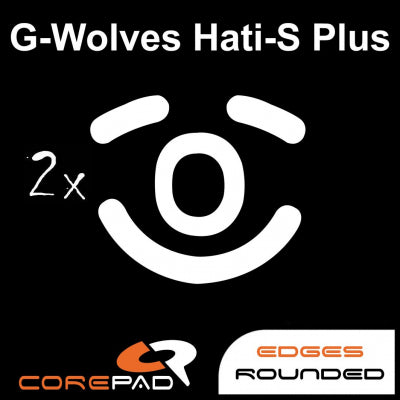 Corepad Skatez Mouse Feet for G-Wolves Hati S Plus - Ultra Smooth Gliding PTFE Skates for Gaming Mice - Perfect for FPS, MOBA, and Esports Performance