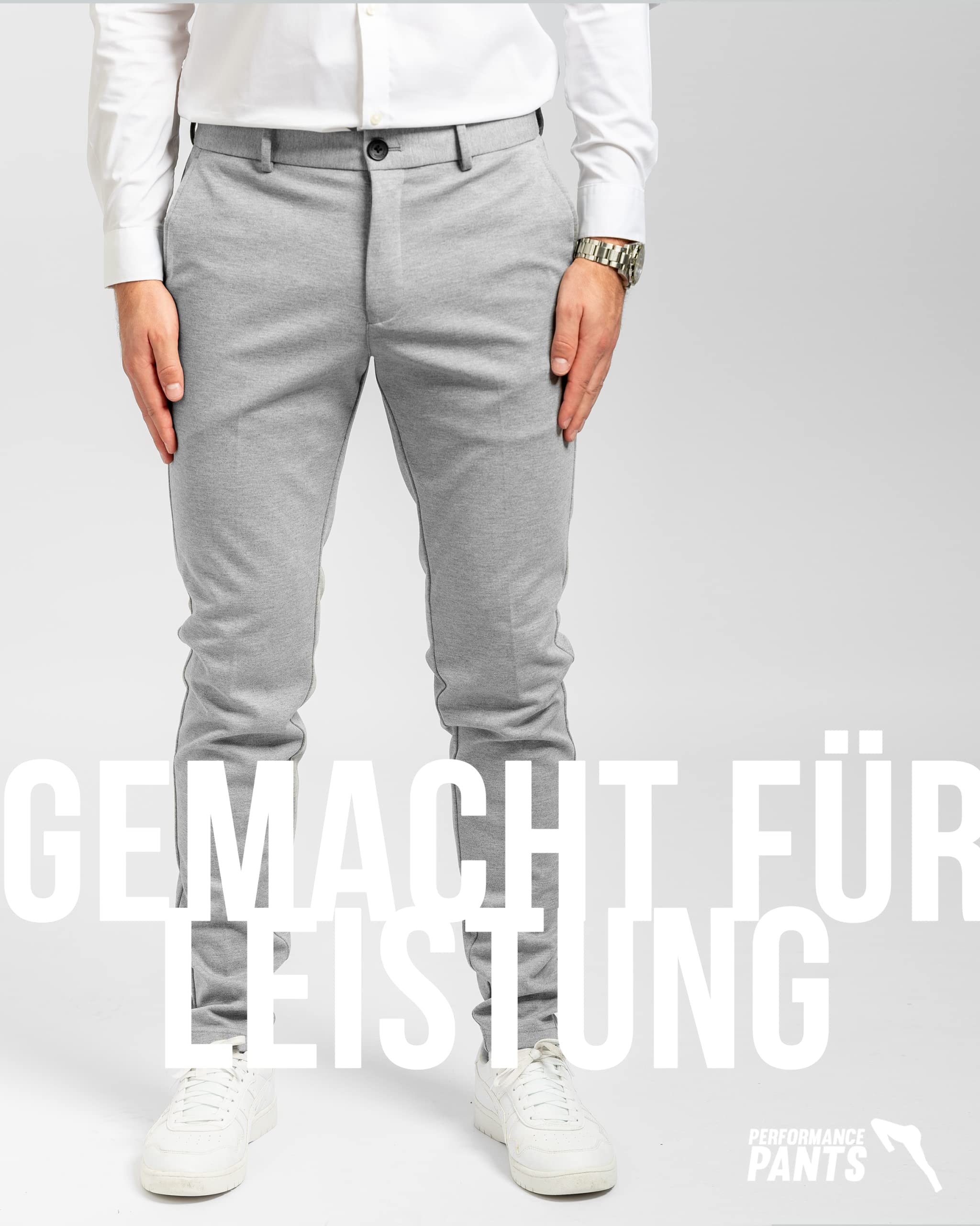 Slim Fit Stretch Men's Dress Pants - Comfortable & Modern Business Casual Trousers for Office, Suits & Everyday Wear