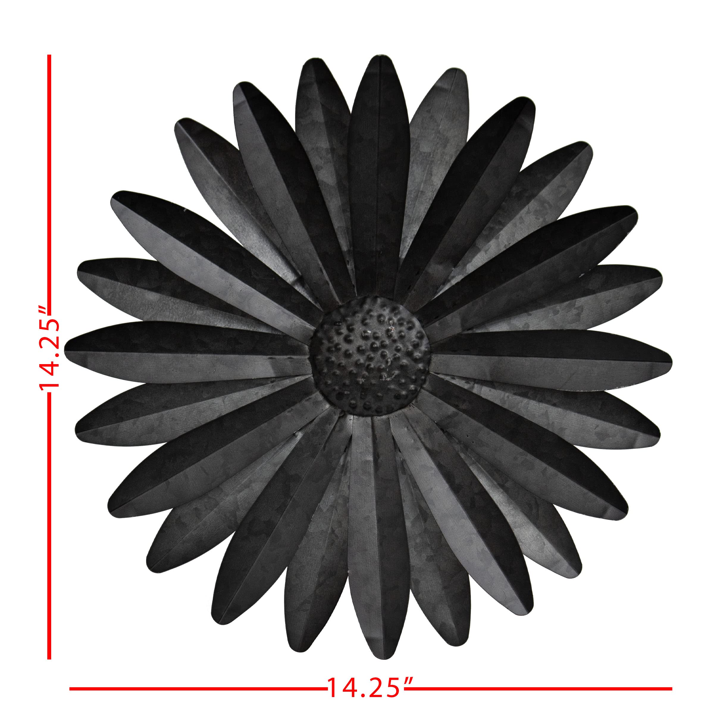 Black Metal Wall Flower Planter - Modern Home & Garden Decor for Indoor & Outdoor Use - Perfect for Hanging Plants, Succulents, and Herbs