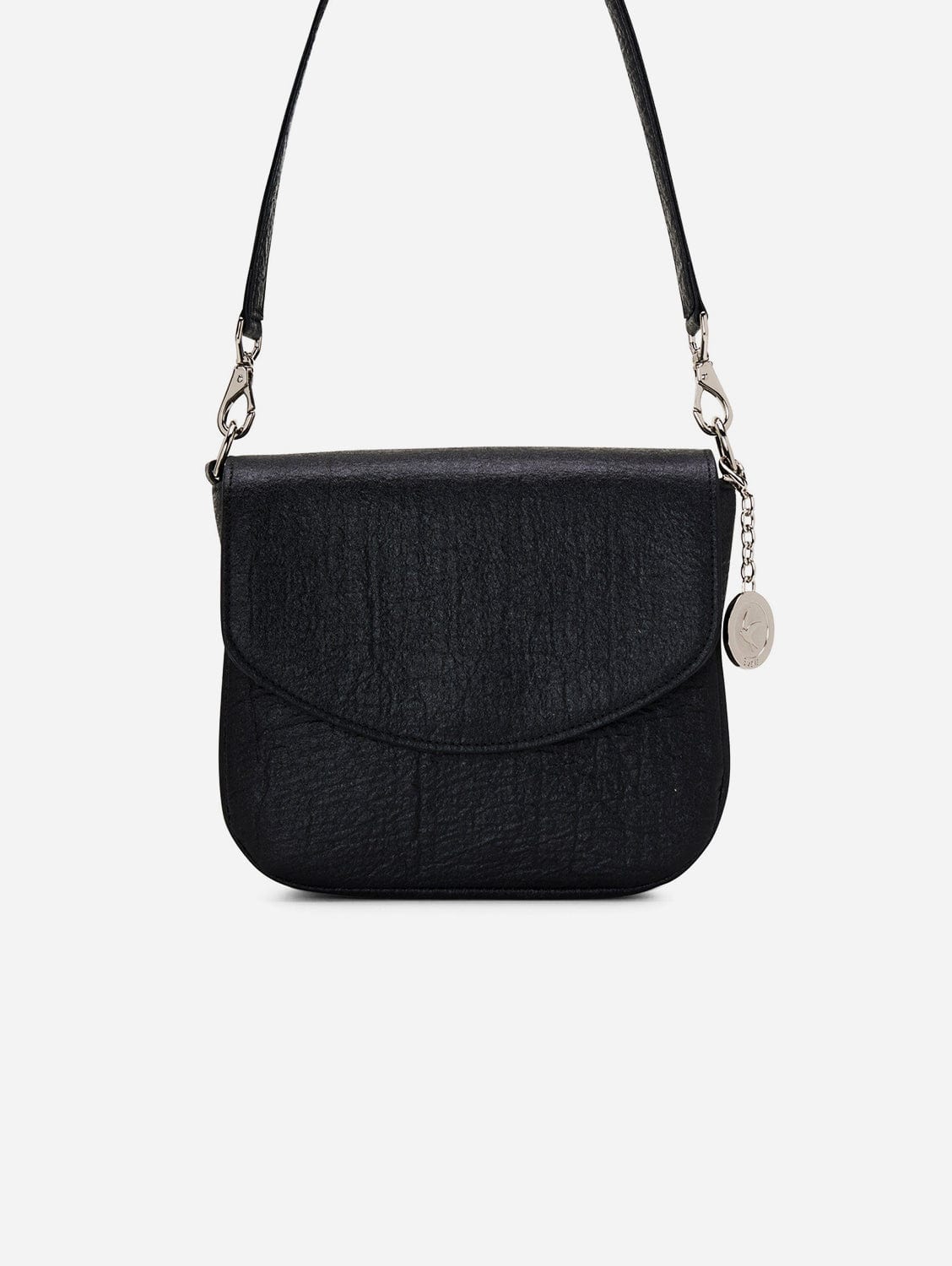 Vegan Leather Shoulder & Crossbody Bag - Tashi Pinatex® | Metallic Black | Stylish & Ethical Handbag for Women | Perfect for Work, Travel & Everyday Use