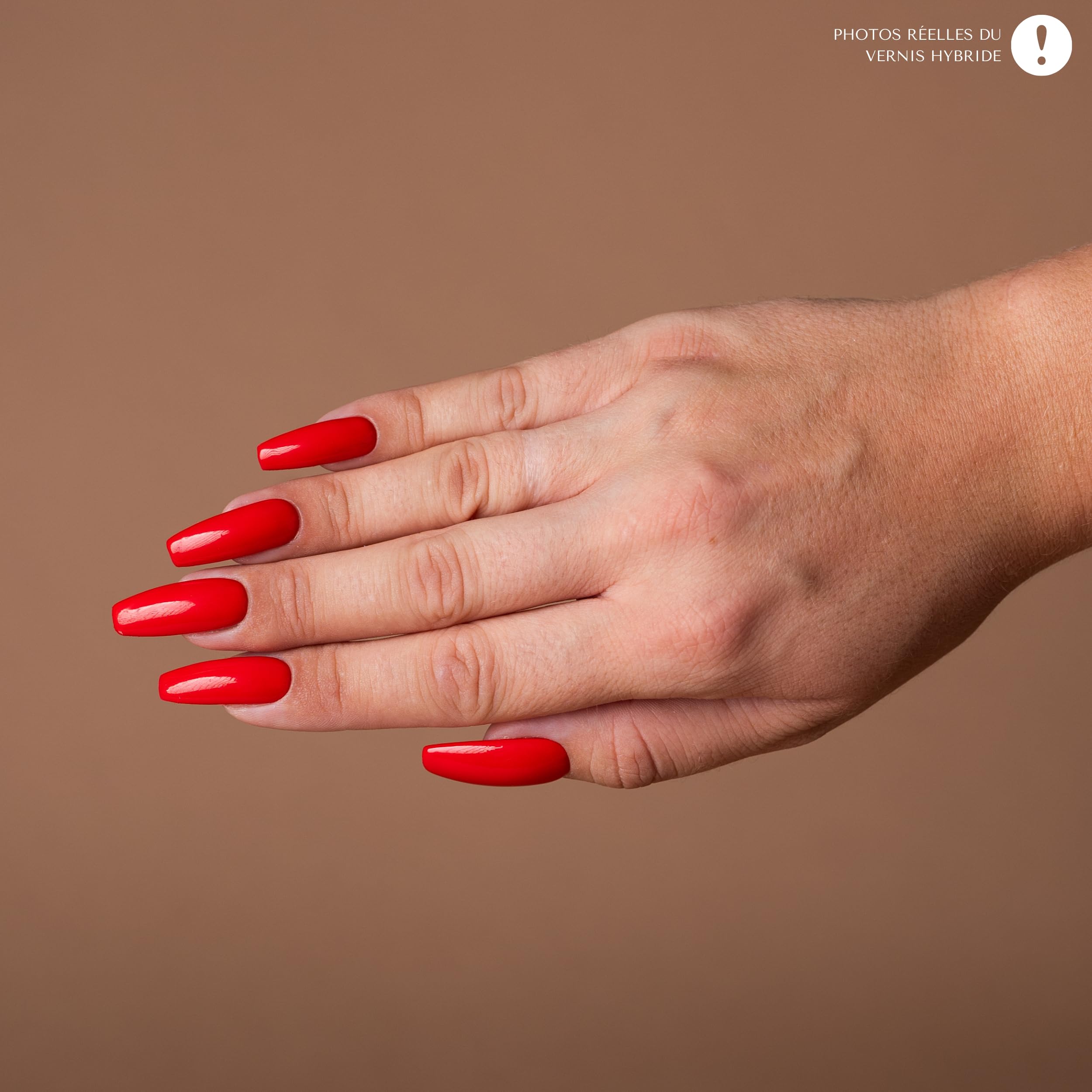INLAQ® HEMA-Free Semi-Permanent Nail Polish | UV Gel Nail Color - Red Devil | Long-Lasting Salon-Quality Manicure for Parties, Weddings & Special Occasions
