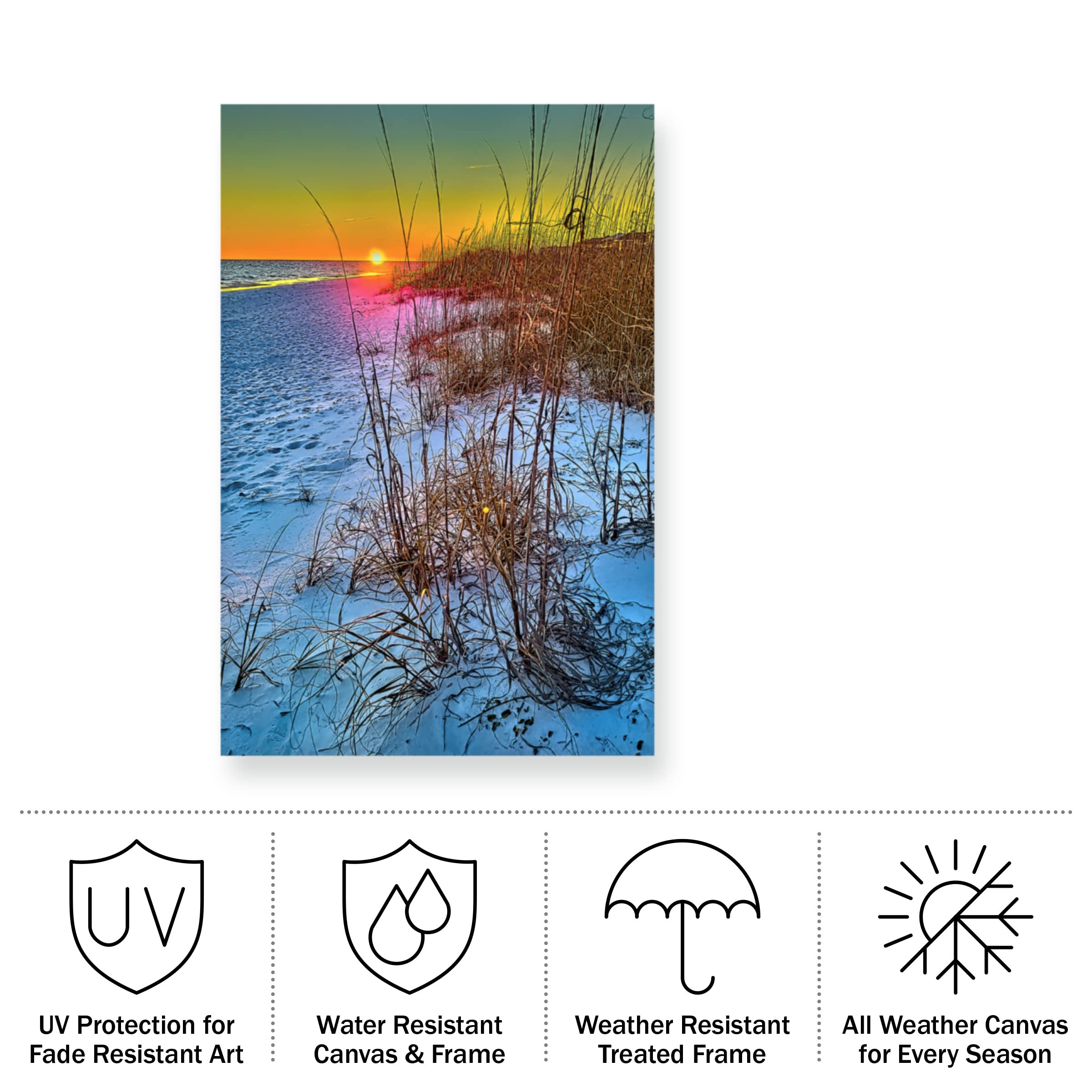 Martin Fine Photography 'Florida Beach 28' Waterproof Outdoor Wall Art - Coastal Decor for Living Room, Bedroom & Beach House