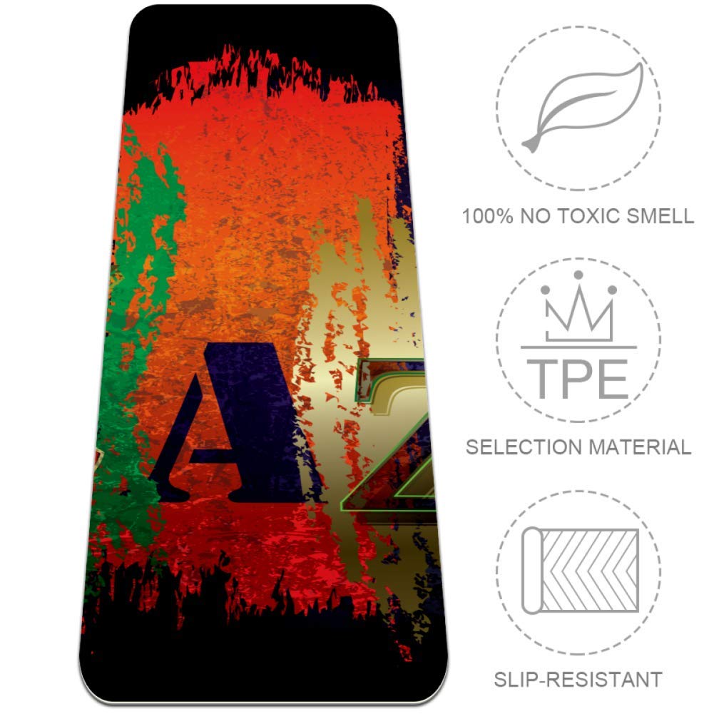 LORVIES Abstract Guitarist Painting Yoga Mat - Eco-Friendly, Non-Slip, Anti-Tear Exercise Mat for Yoga, Pilates, Stretching & Meditation - 72 x 24 Inch Large Fitness Mat for Home, Studio & Outdoor Workouts