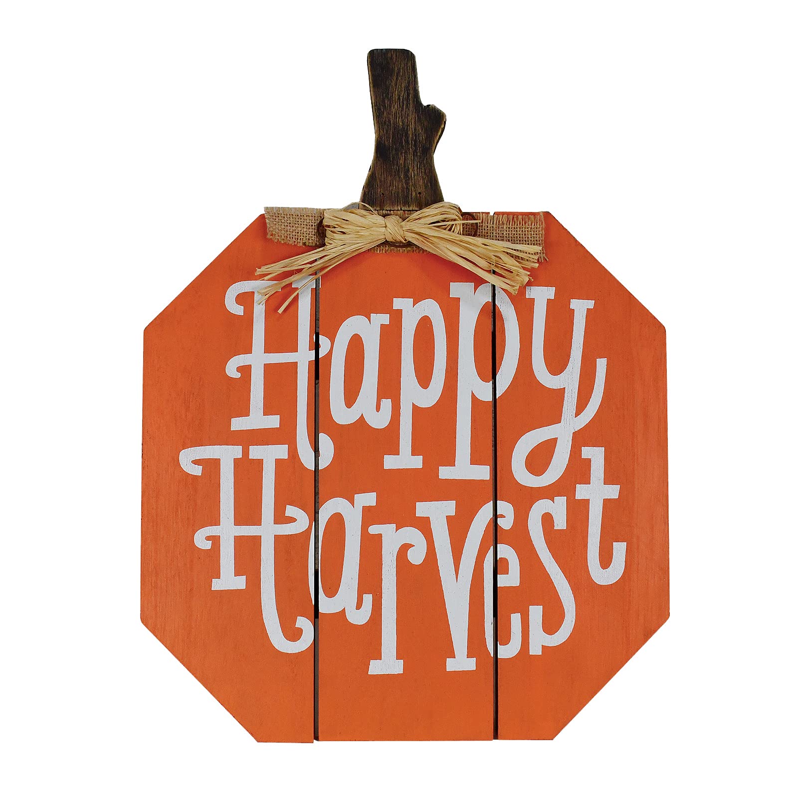 Happy Harvest Wooden Pumpkin Sign - Fall & Autumn Decor for Home, Porch, Garden, Yard, and Patio | Indoor & Outdoor Standing Pumpkin Decoration for Front Door, Tabletop, and Seasonal Displays | Perfect for Thanksgiving, Halloween, and Cozy Autumn Vibes