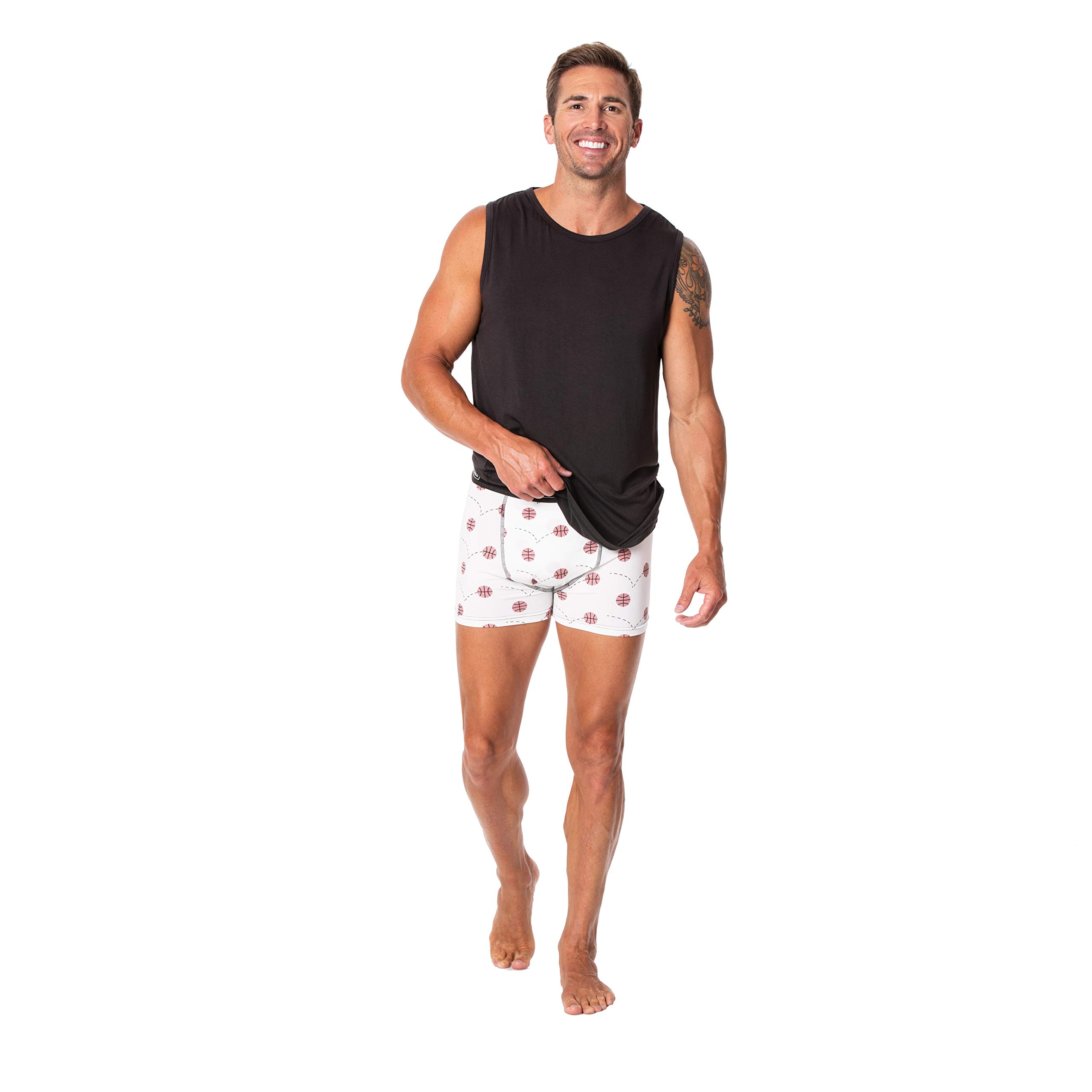 **KICKEE Men's Printed Boxer Briefs - Ultra Soft Silky Underwear for Men | Comfortable & Breathable for Everyday Wear, Workout & Lounge**