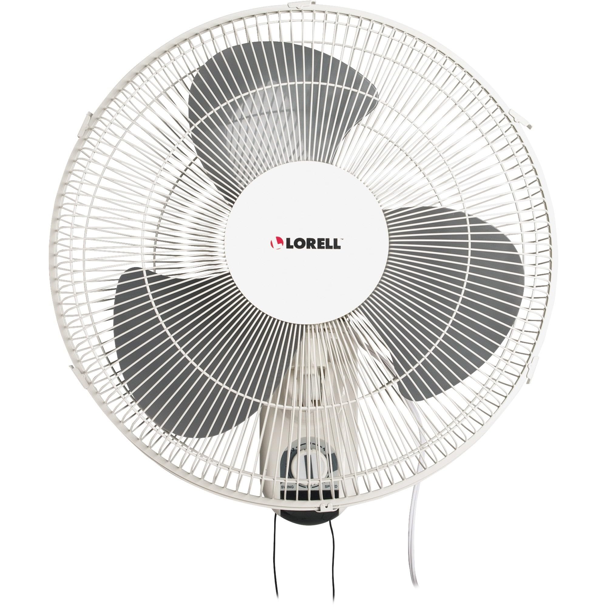 Lorell LLR49256 Heavy Duty Wall Mount Fan with 3 Speeds - Quiet & Powerful Air Circulation for Home, Office, Garage, and Workshop